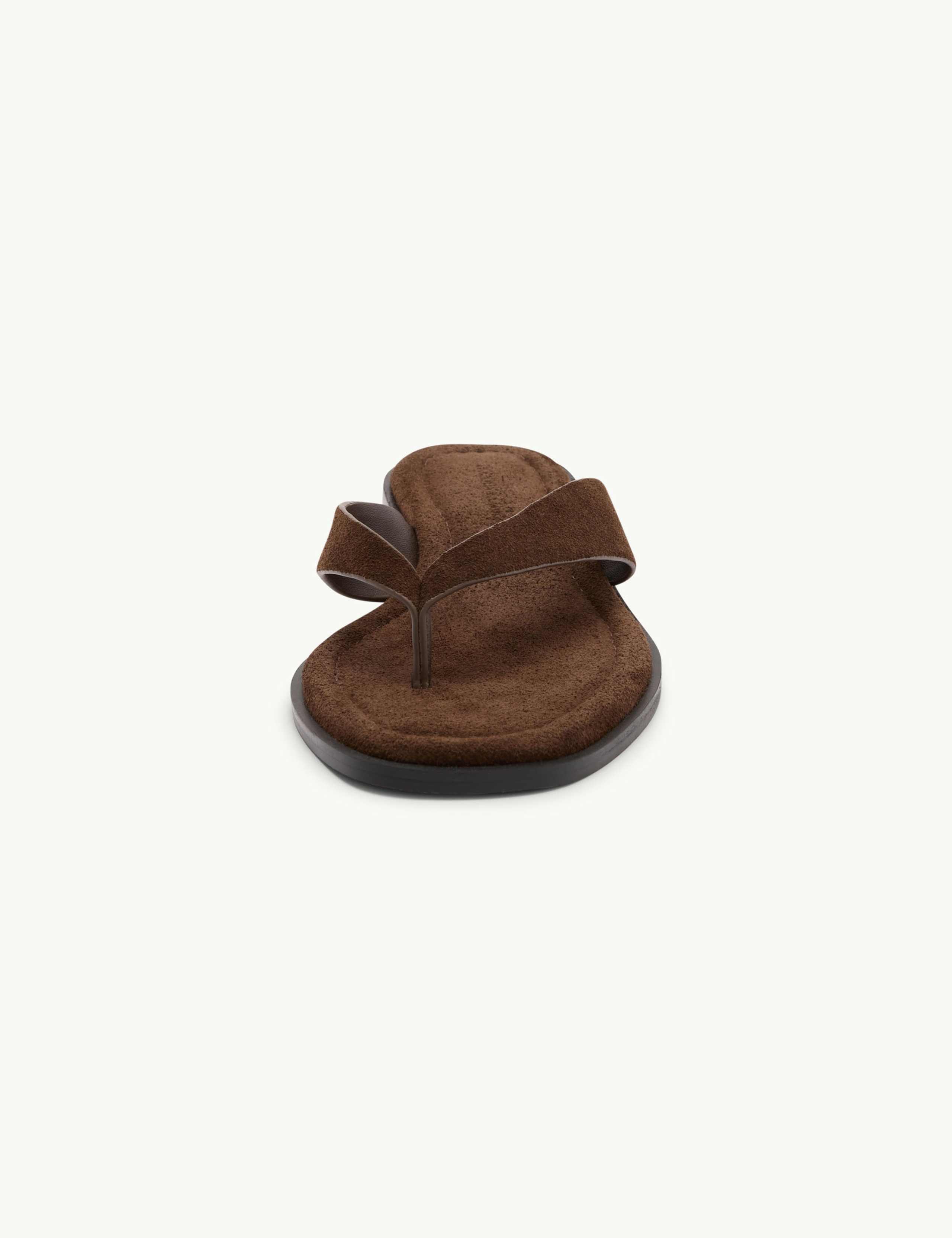 Suede Square Toe Flip Flops 3 of 4