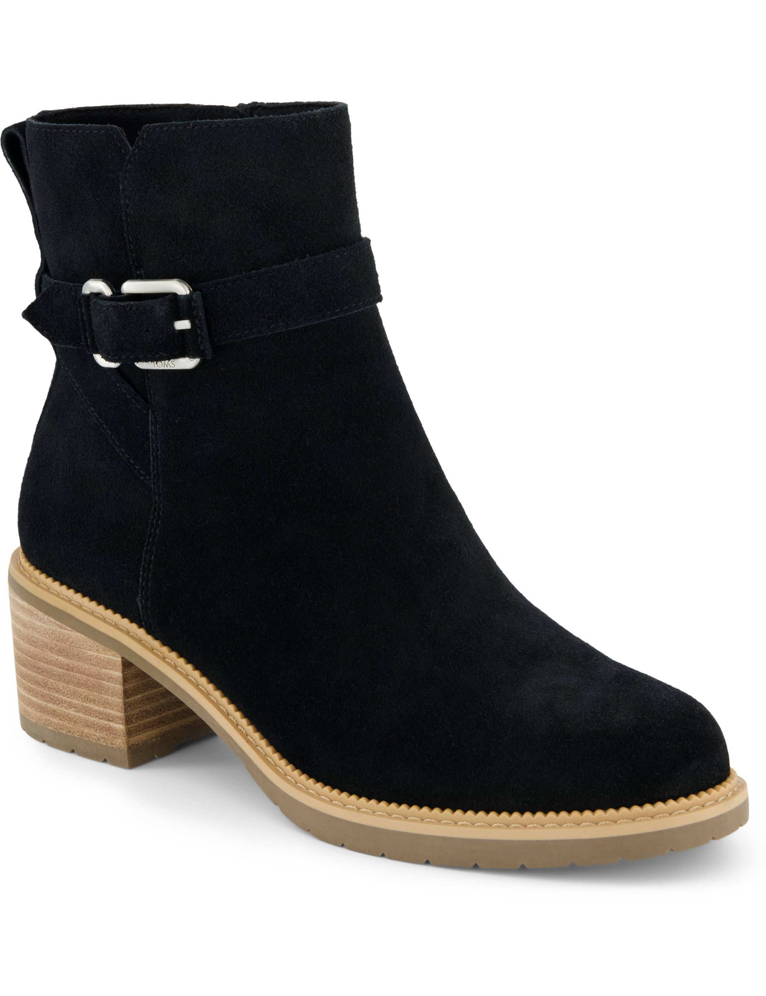 Leather Buckle Block Heel Ankle Boots 2 of 6