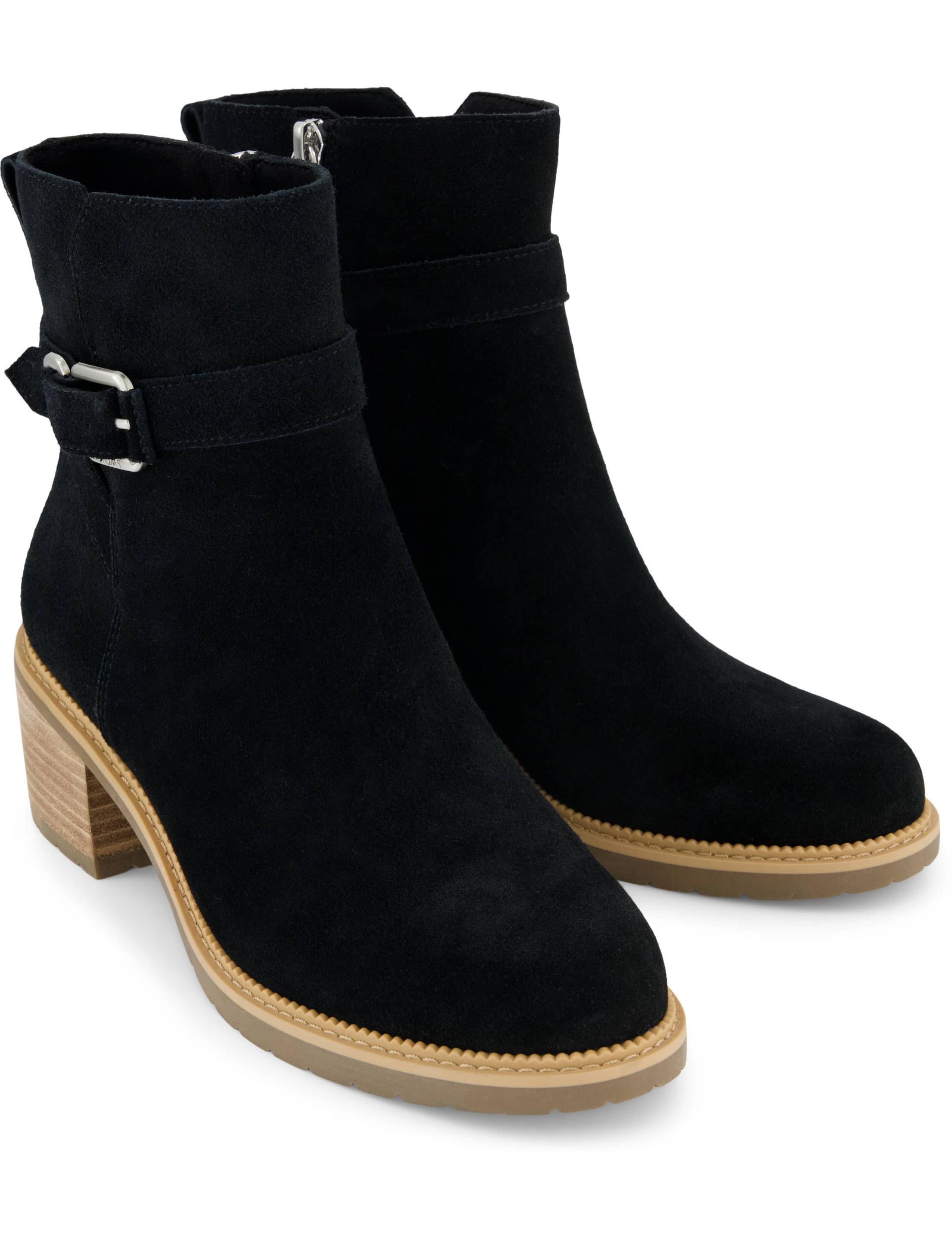 Leather Buckle Block Heel Ankle Boots 4 of 6