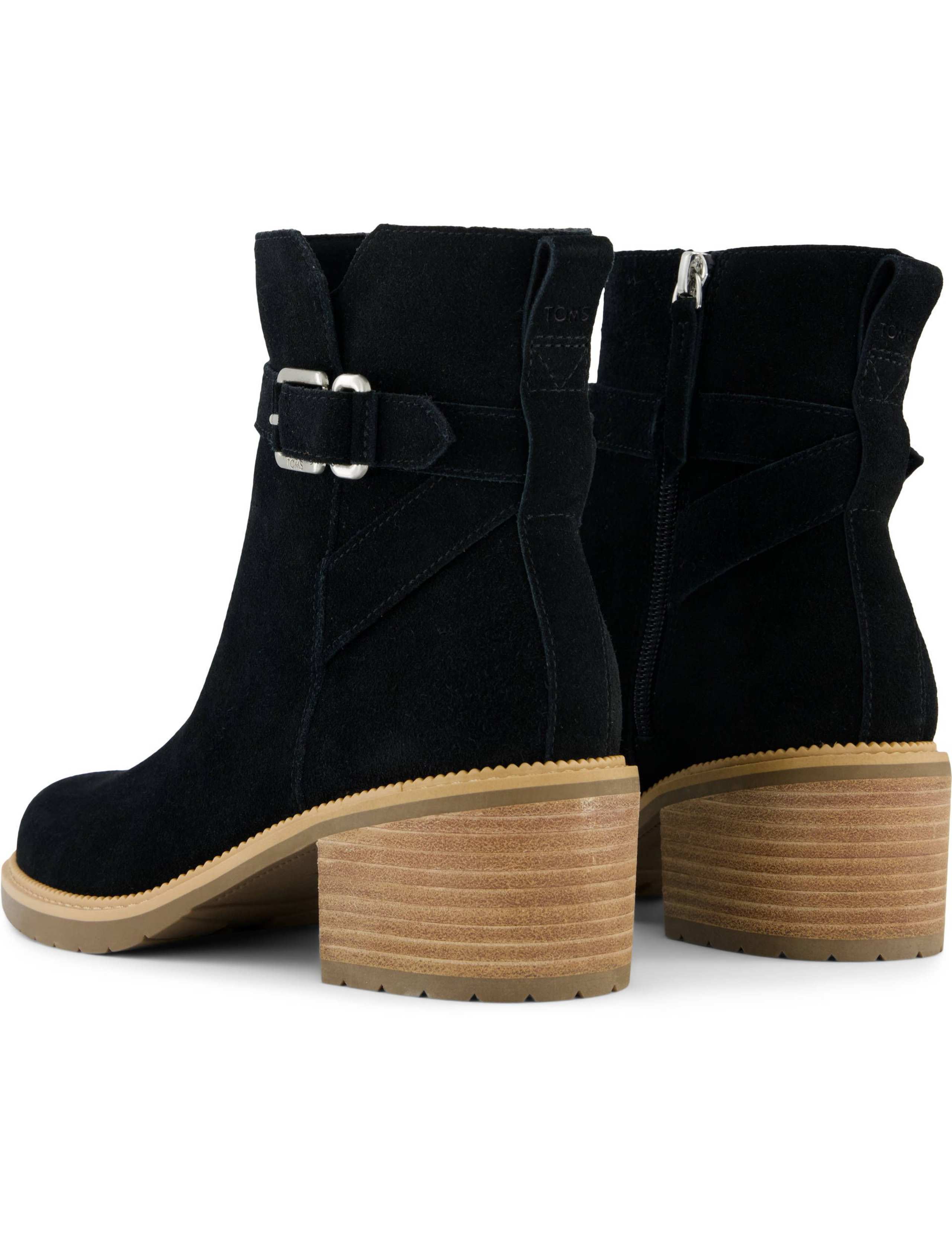 Leather Buckle Block Heel Ankle Boots 6 of 6