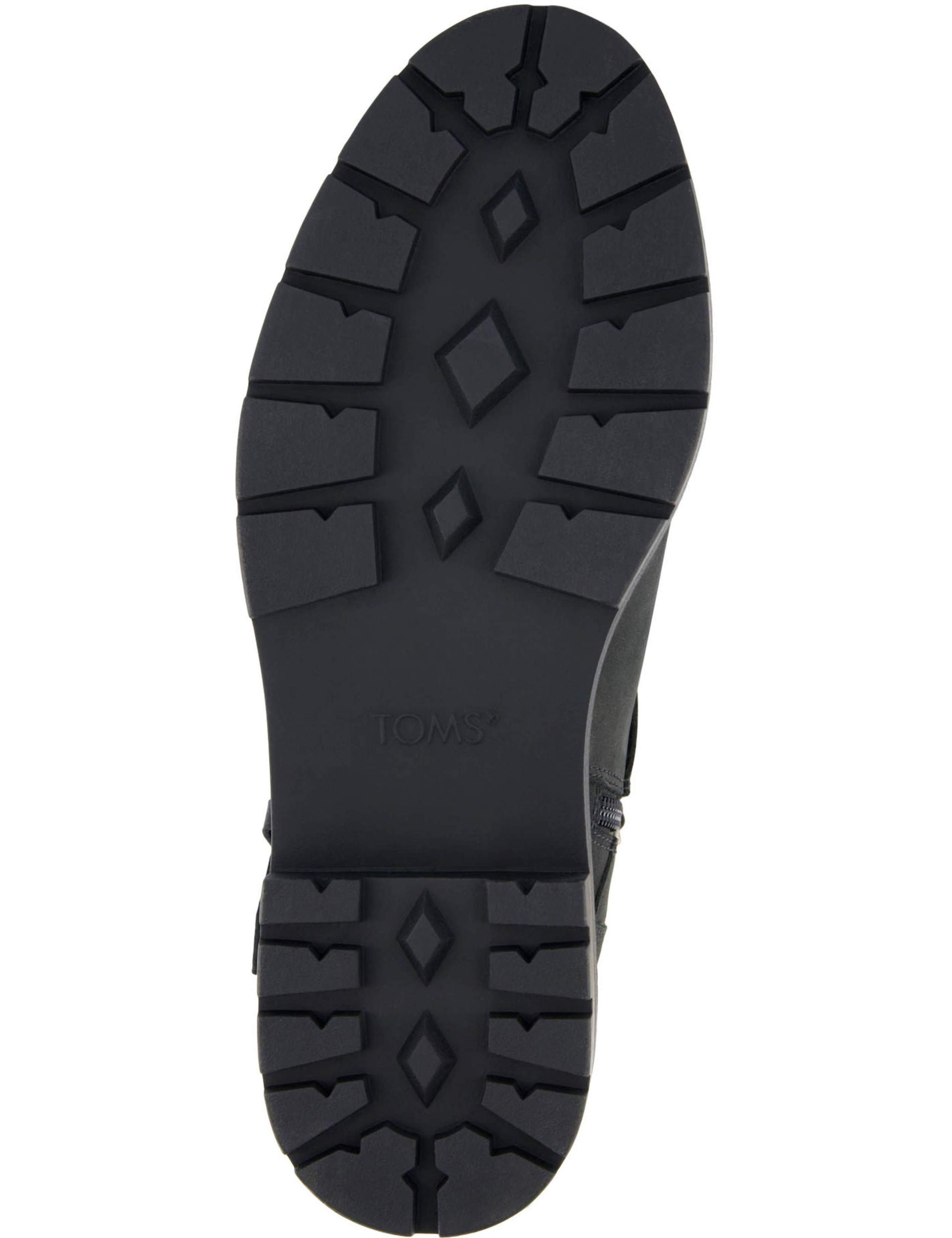 Leather Biker Buckle Flat Ankle Boots 7 of 9