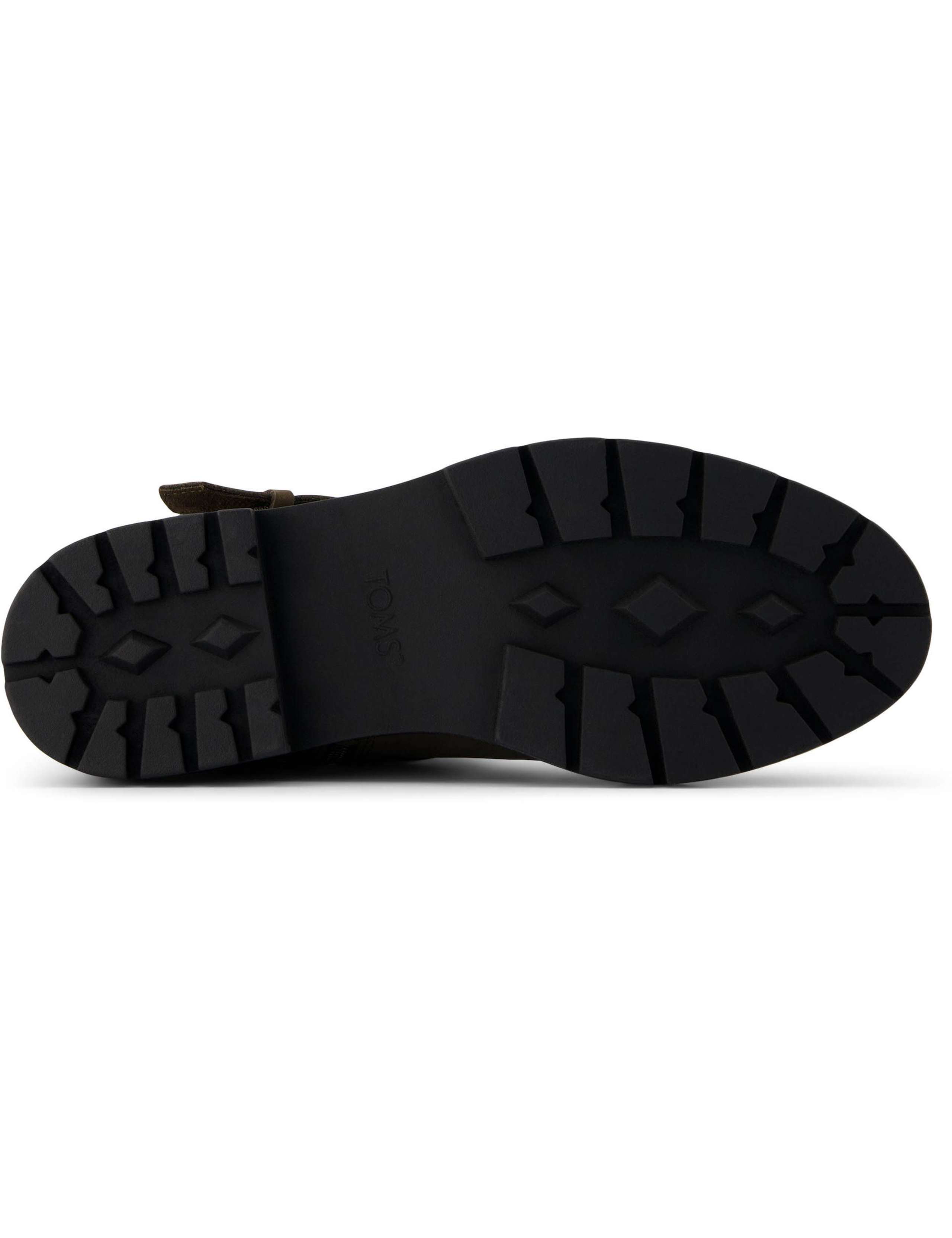 Leather Biker Buckle Flat Boots 7 of 9