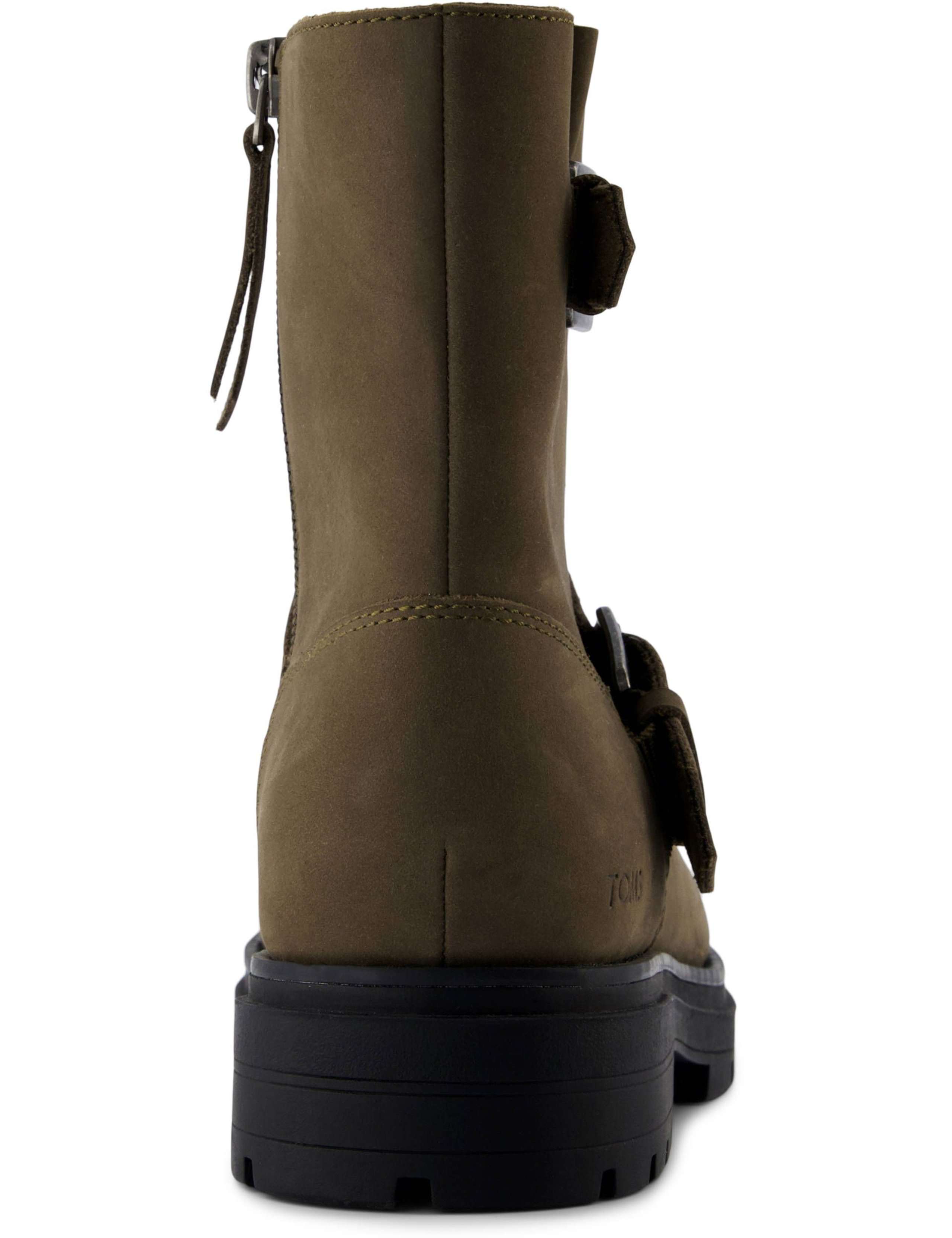 Leather Biker Buckle Flat Boots 9 of 9