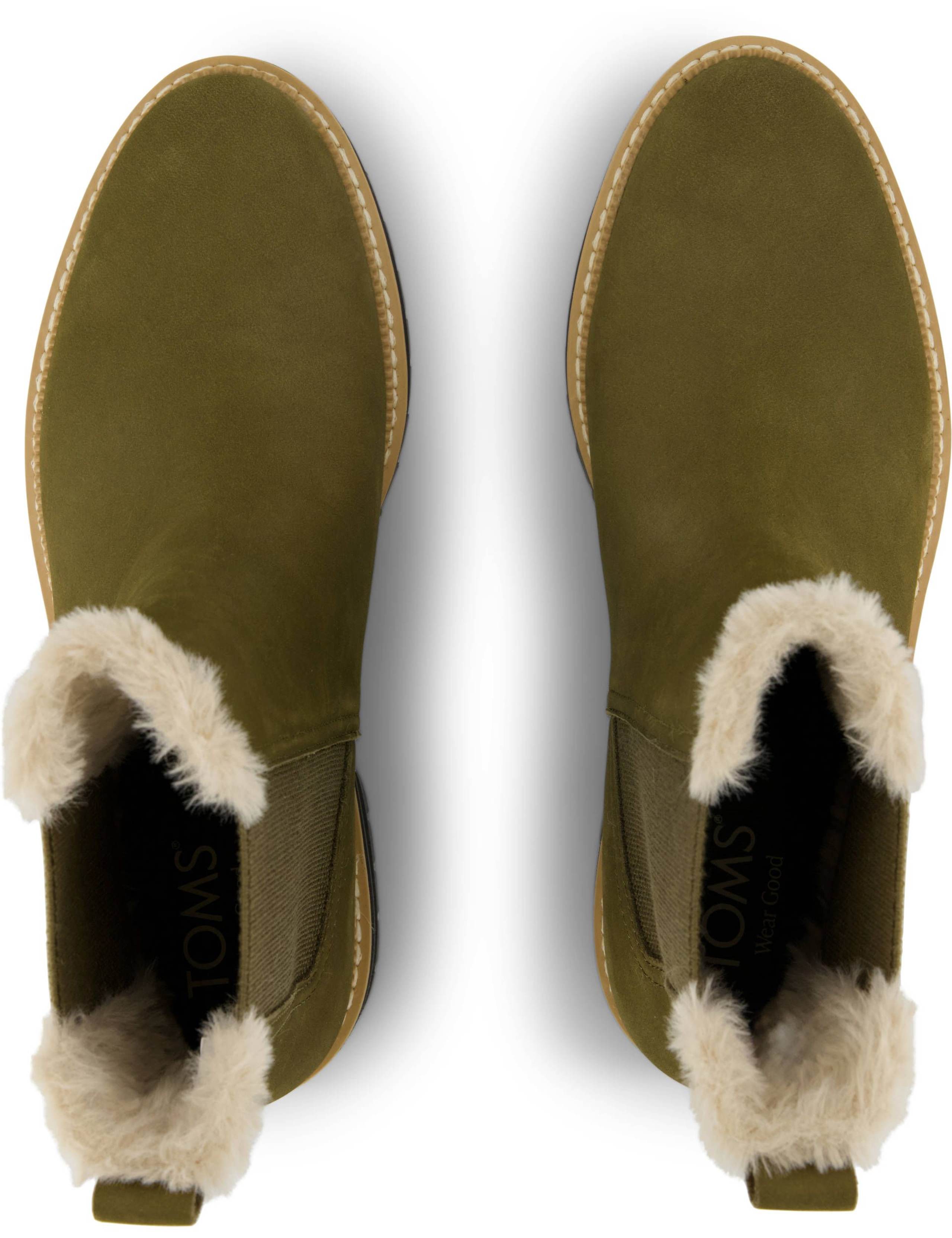 Leather Faux Fur Trim Chelsea Ankle Boots 2 of 6