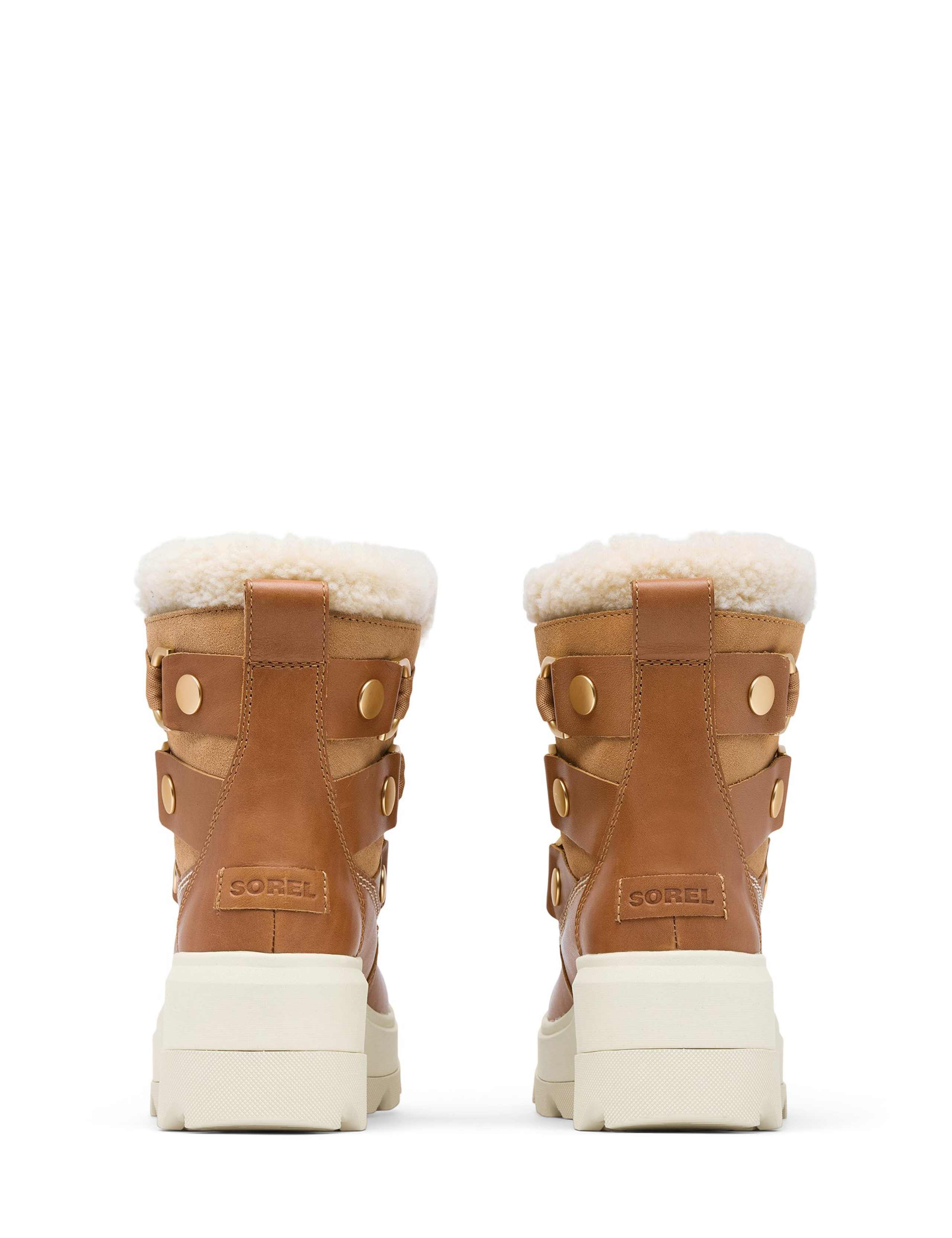 Joan Leather Faux Fur Trim Platform Ankle Boots 6 of 6