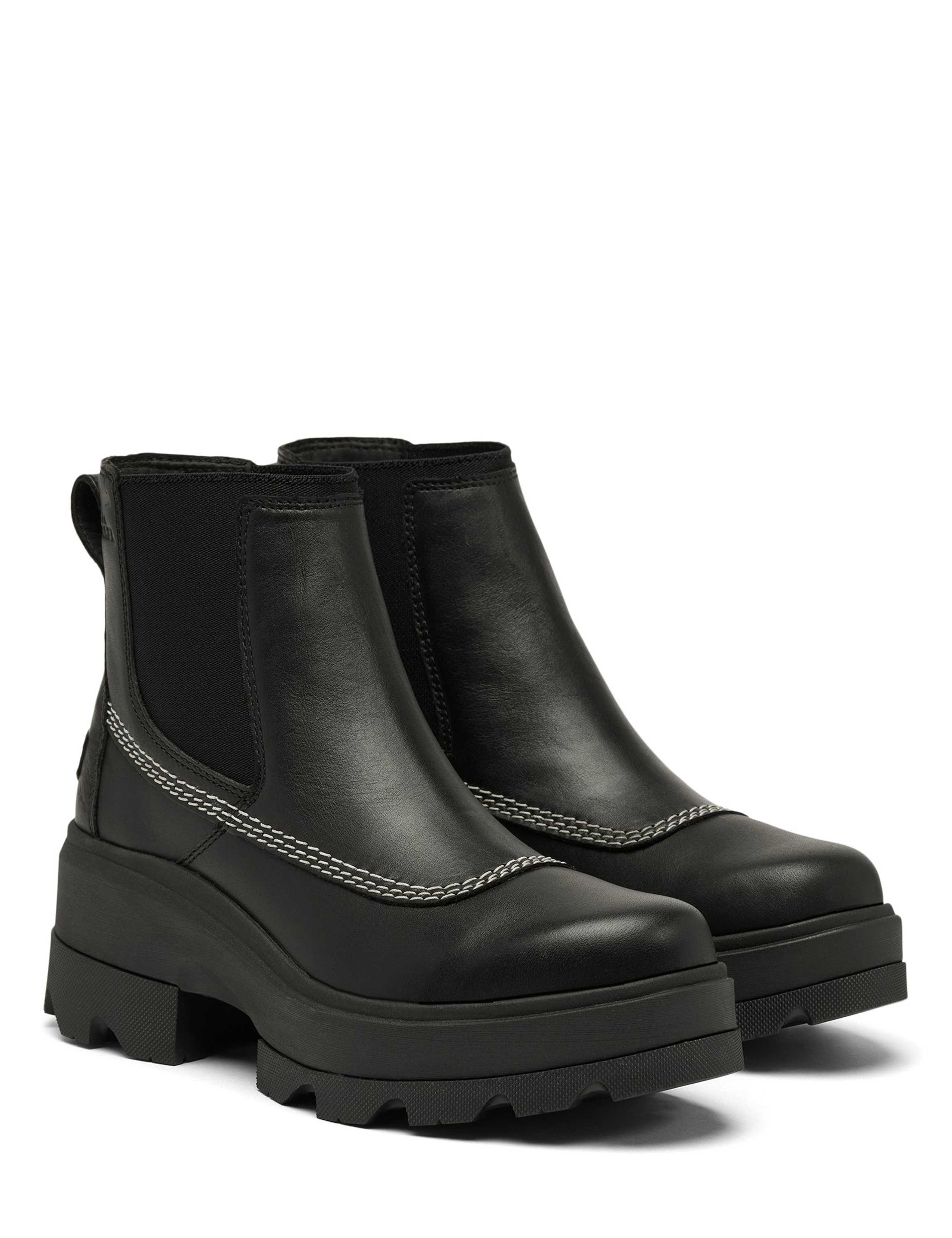 Joan Leather Block Heel Chelsea Boots 2 of 6
