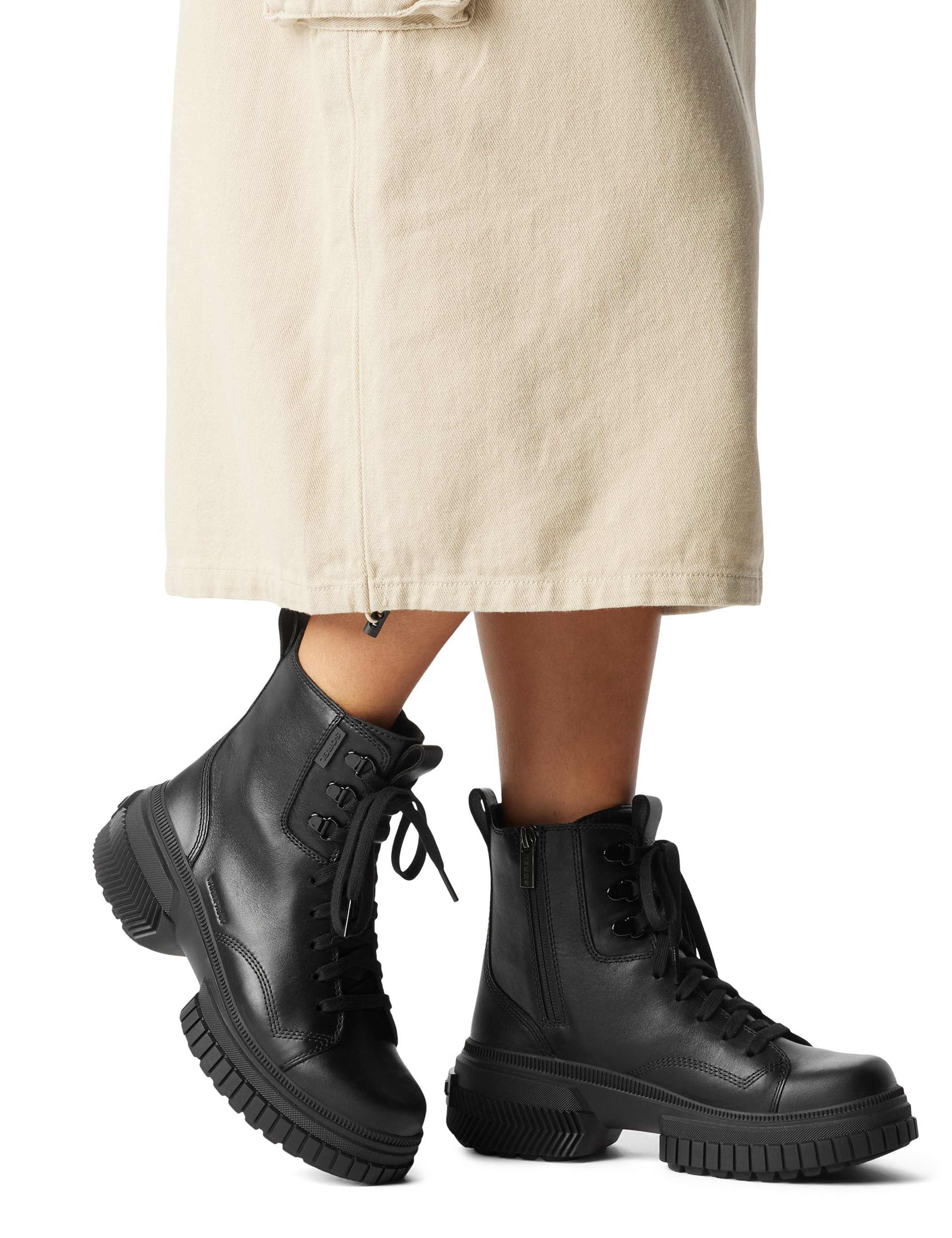 Ona Ave Leather Block Heel Ankle Boots 8 of 8