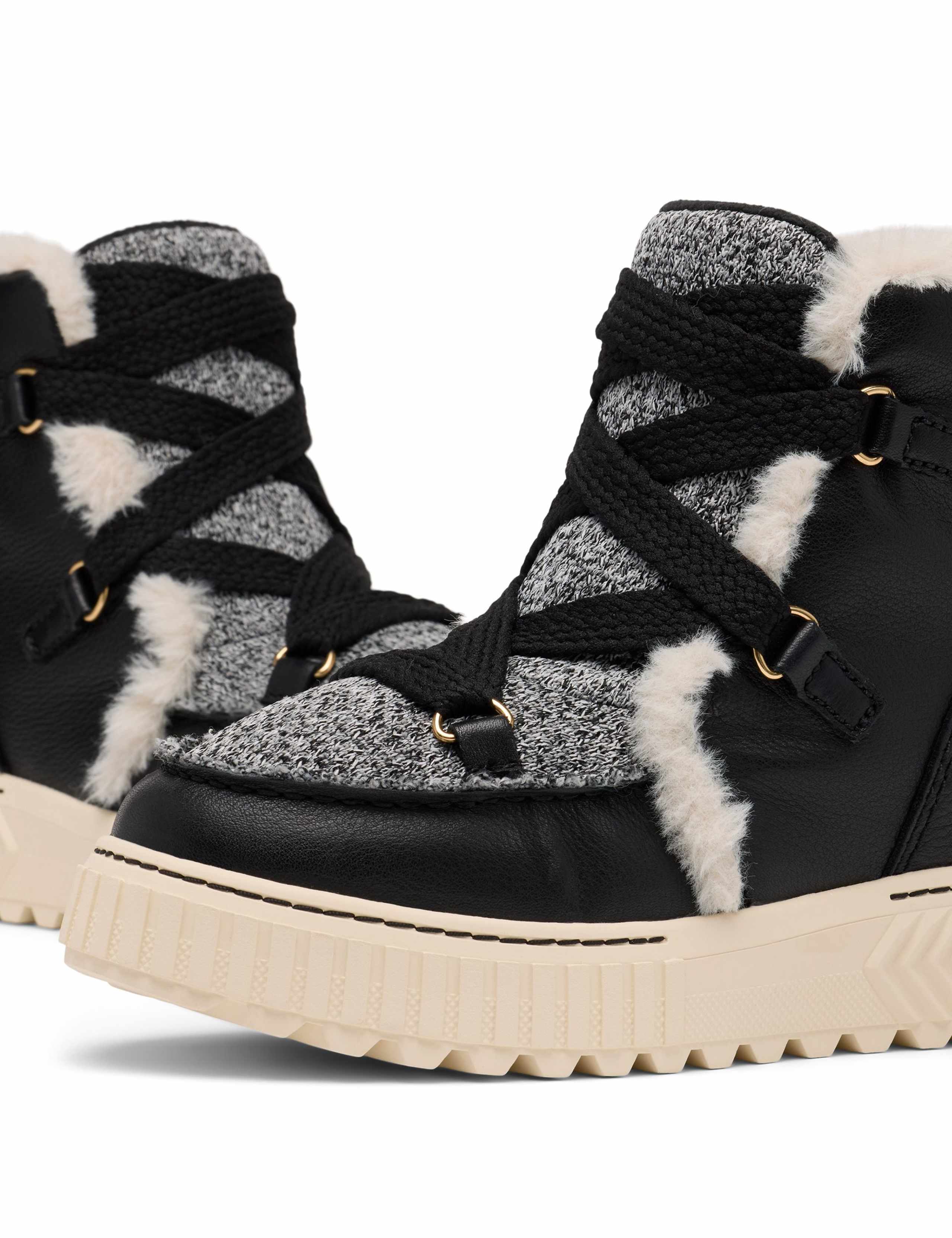 Ona Ave Leather Faux Fur Lined Winter Boots 3 of 6