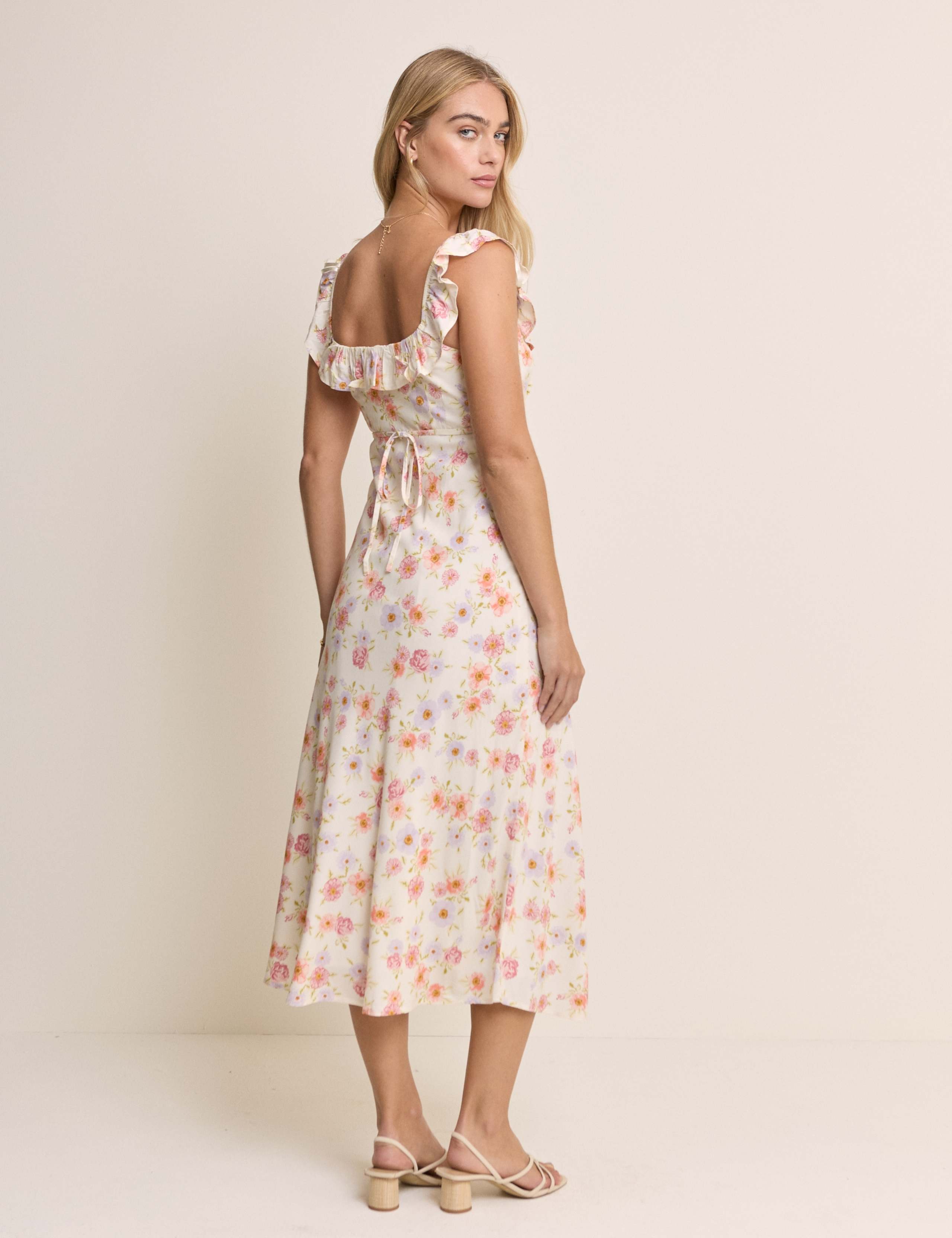 Floral Scoop Neck Midaxi Tea Dress 5 of 5