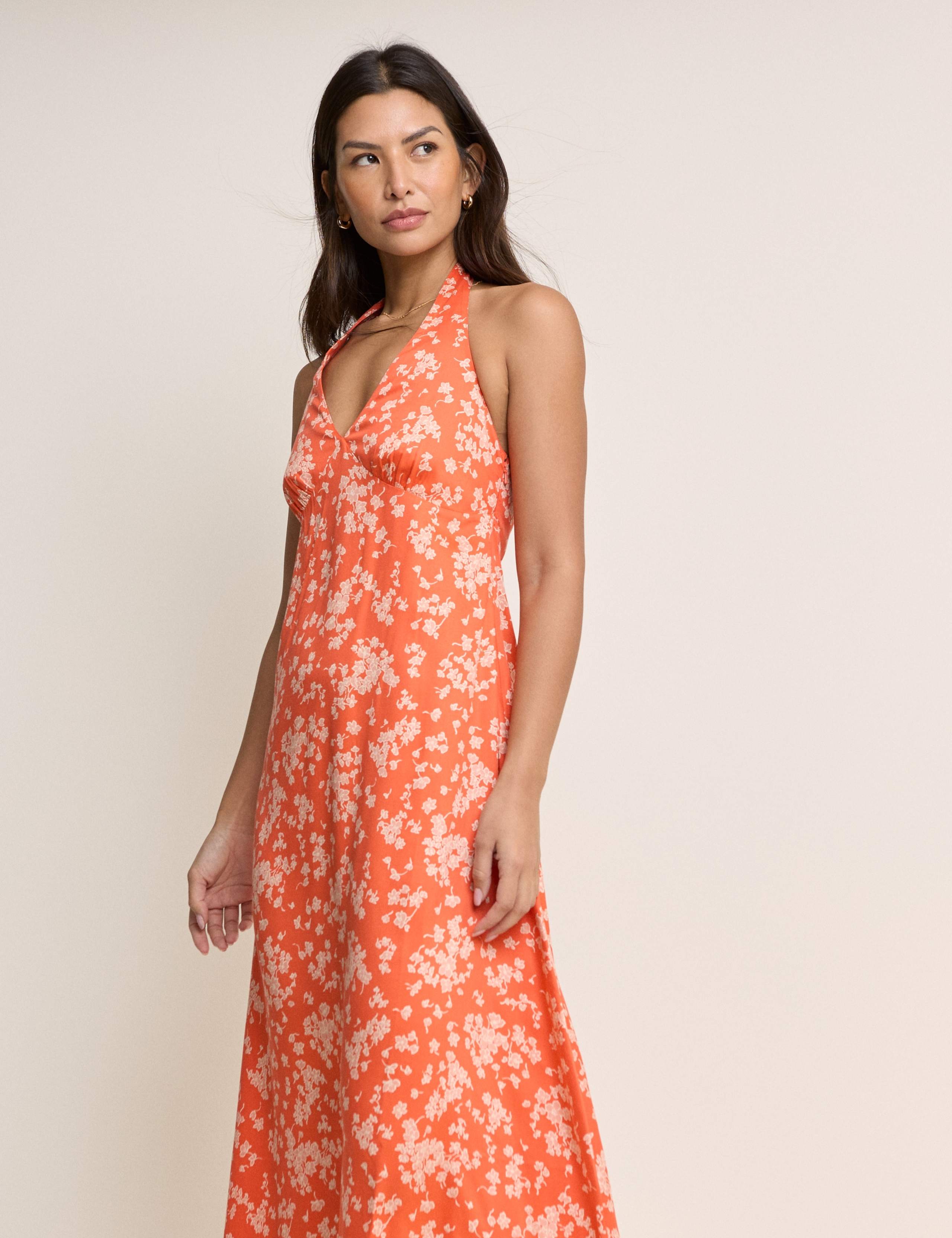 Floral Halter Neck Midi Slip Dress 2 of 5