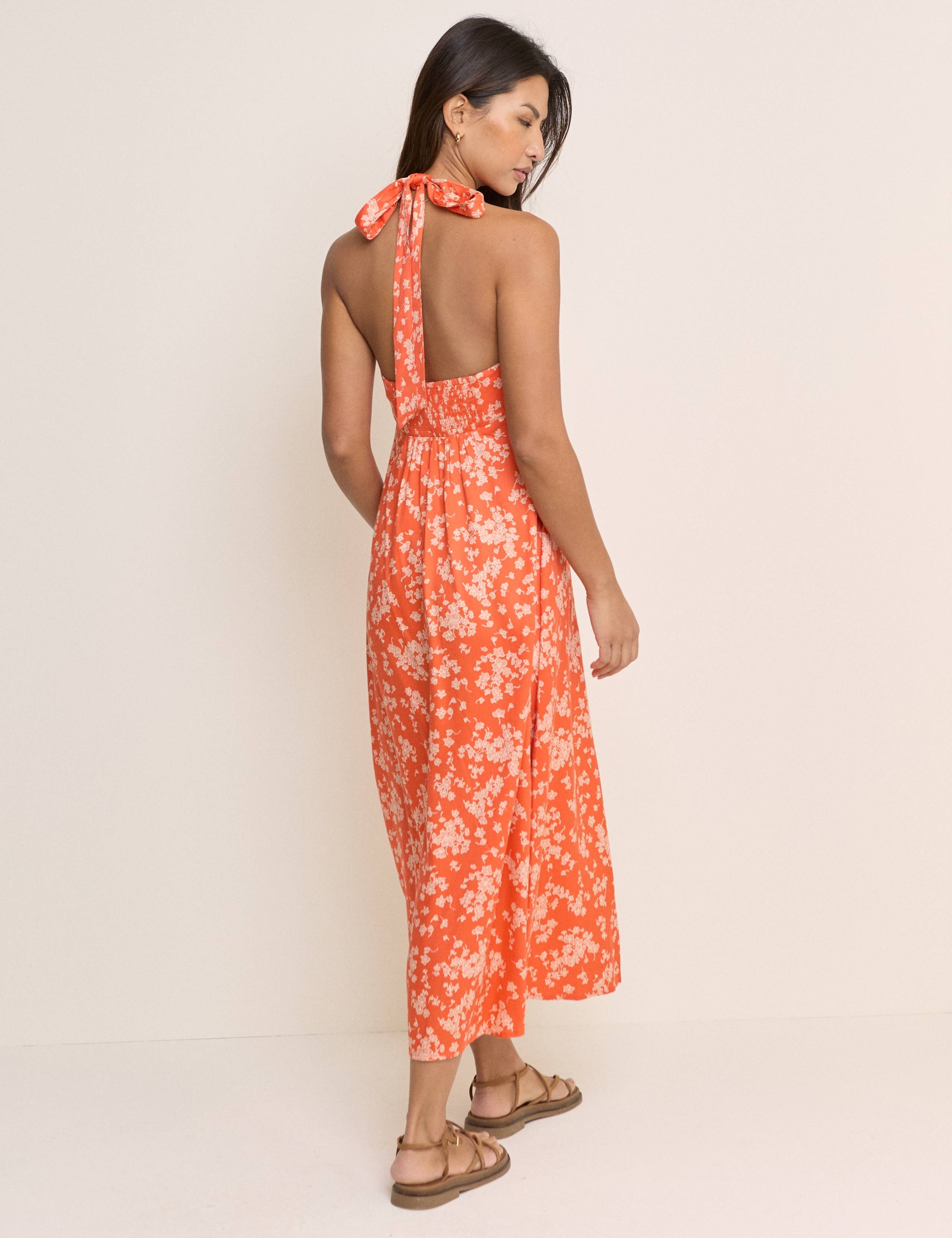 Floral Halter Neck Midi Slip Dress 3 of 5