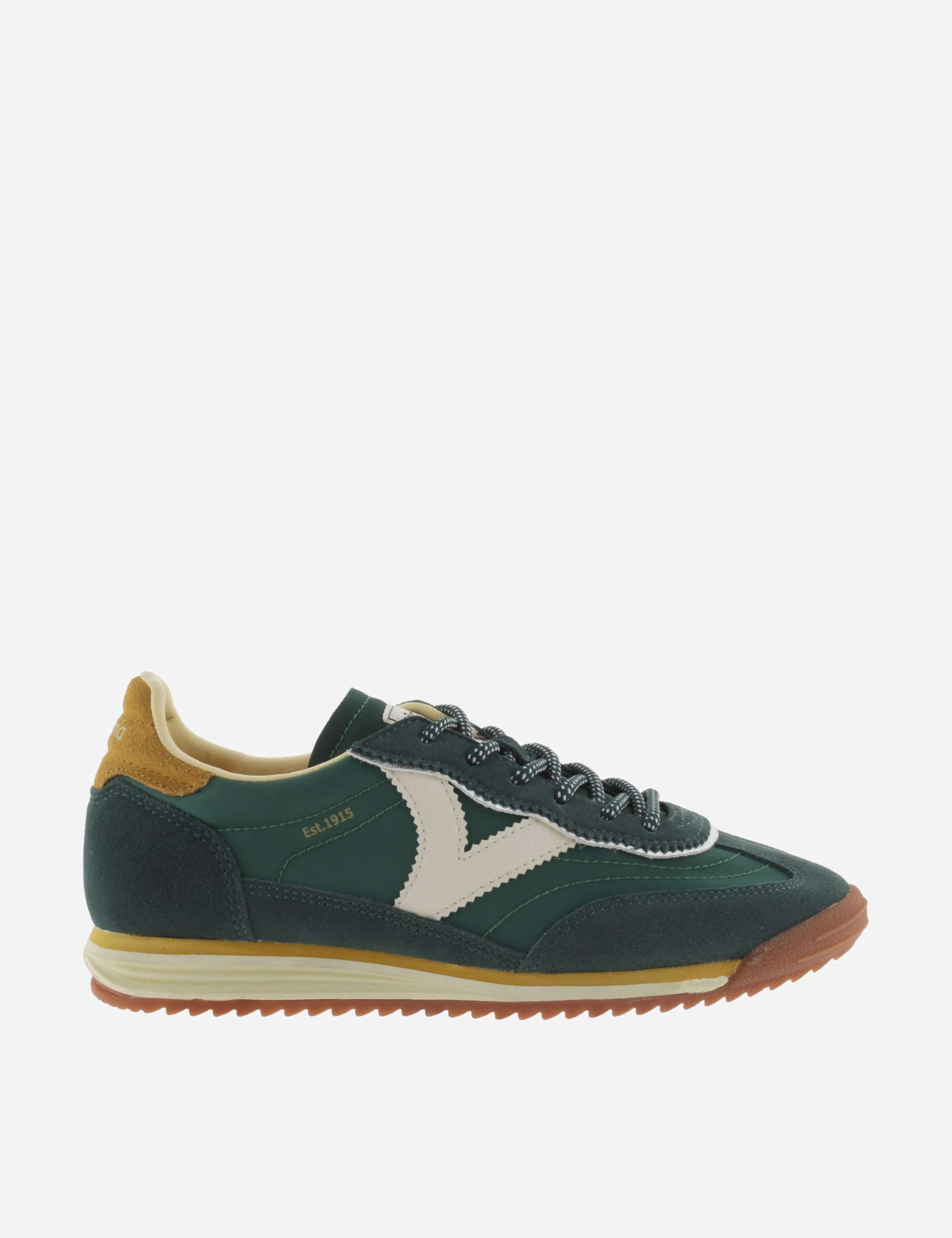 Leather Lace Up Colour Block Trainers 1 of 5