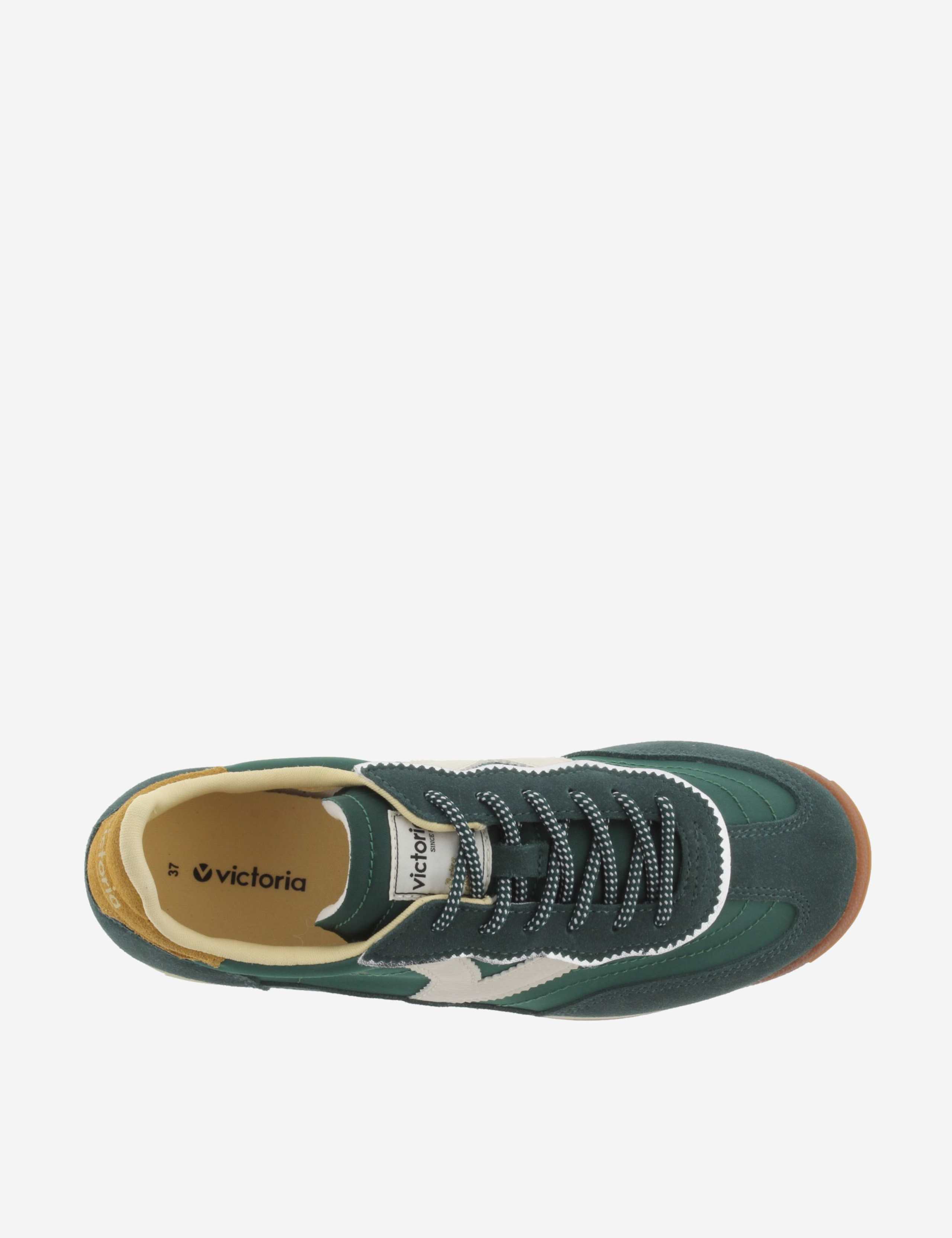Leather Lace Up Colour Block Trainers 2 of 5
