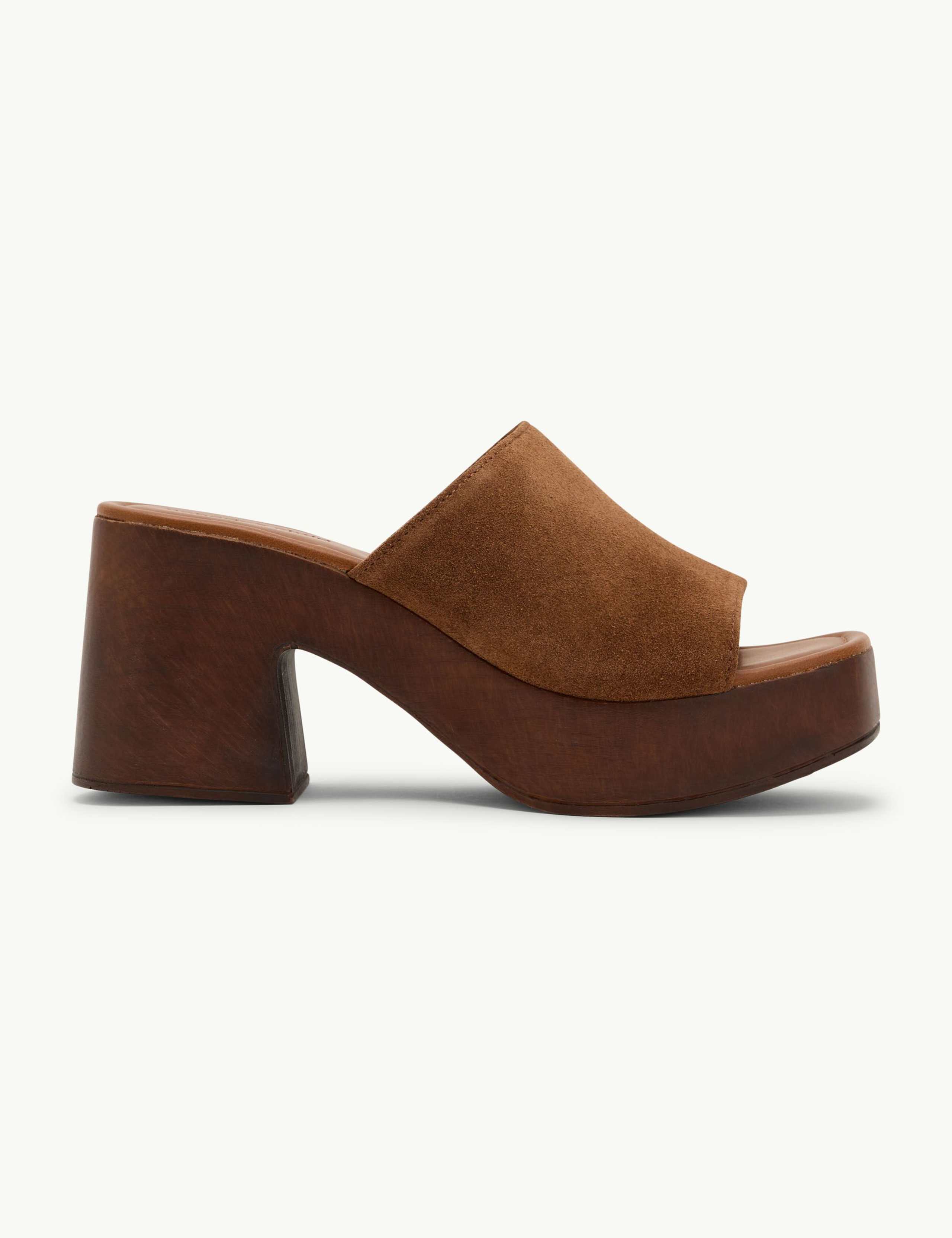 Suede Platform Peep Toe Sandals 1 of 4
