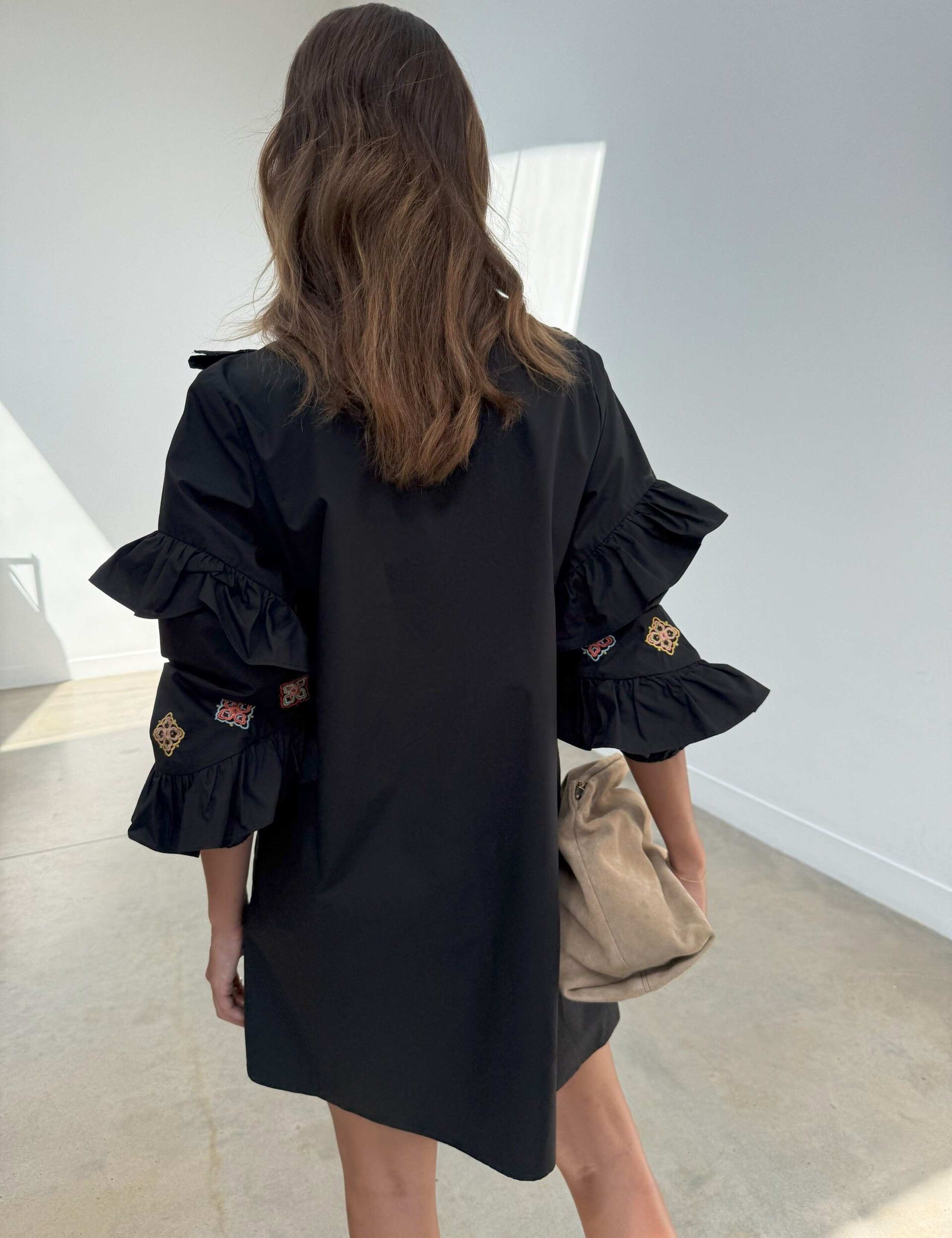 Pure Cotton Embroidered Mini Shirt Dress 2 of 6