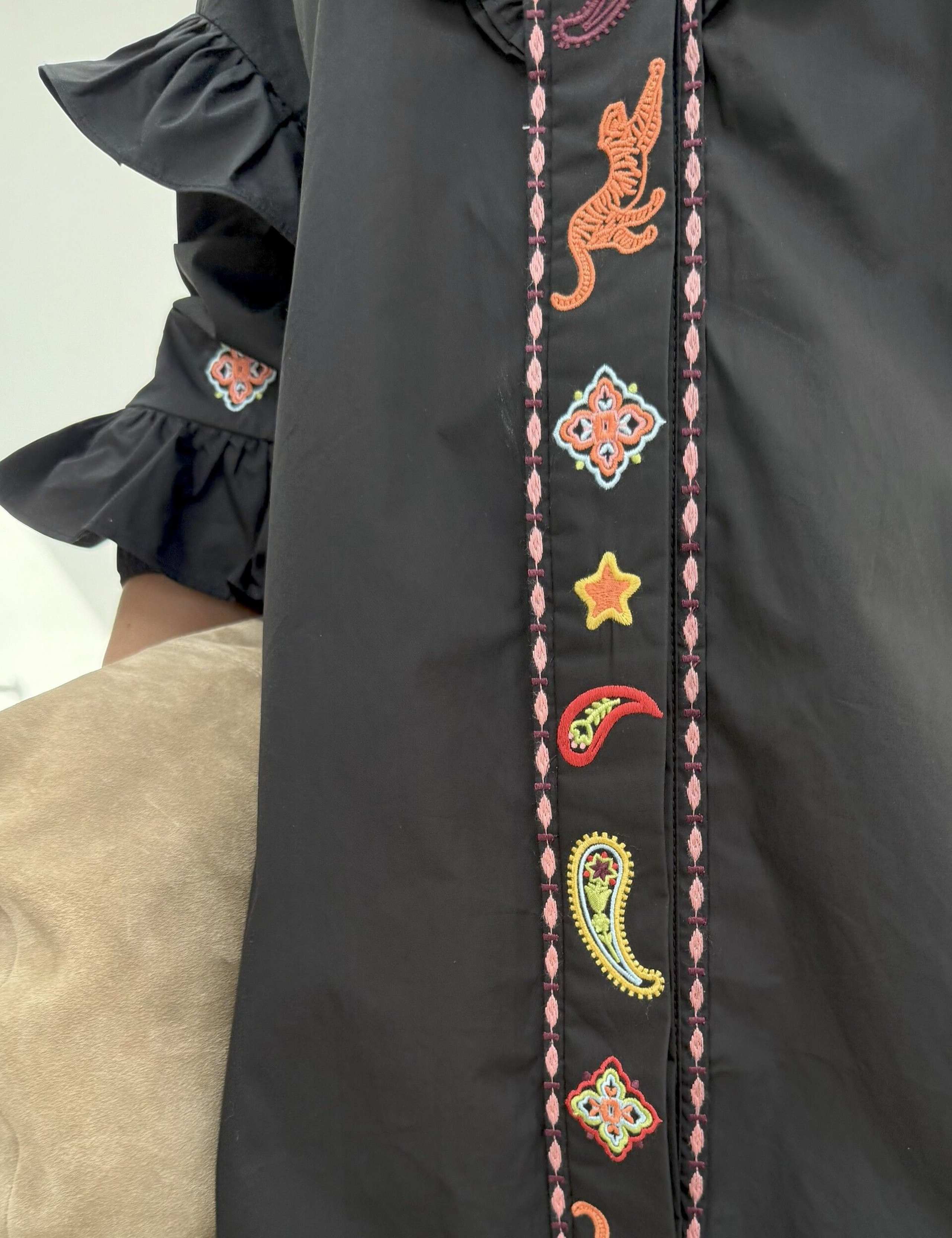 Pure Cotton Embroidered Mini Shirt Dress 6 of 6