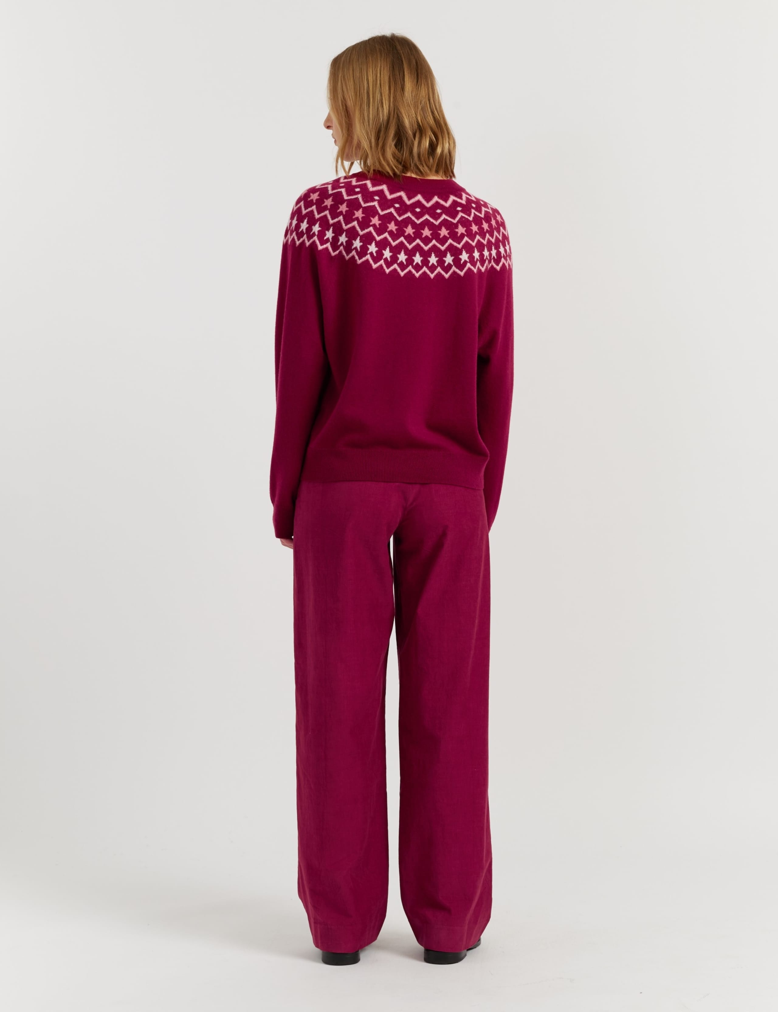 Wool Rich with Cashmere Fair Isle Crew Neck Jumper 4 of 4