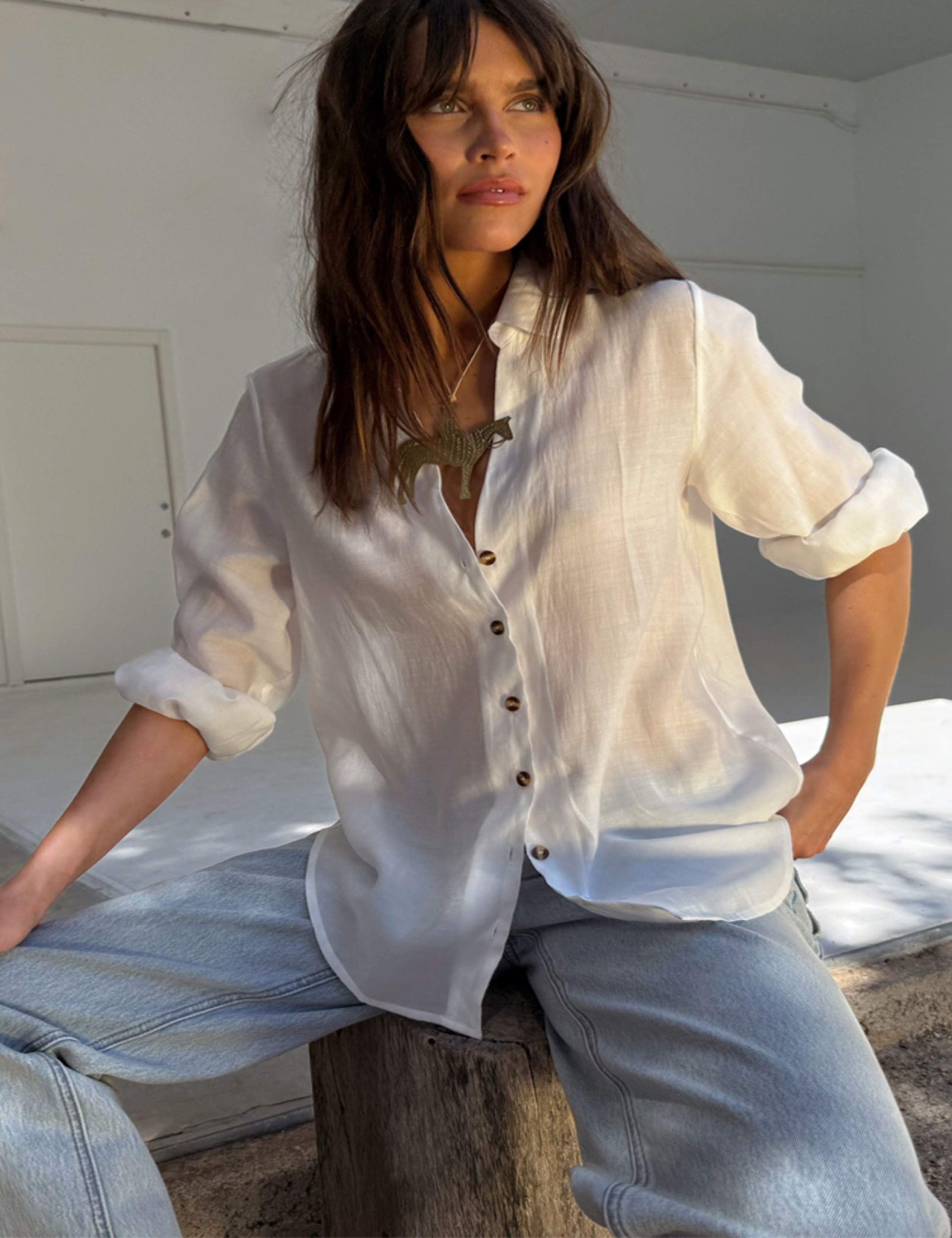 Lyocell Rich Collared Relaxed Shirt 4 of 5
