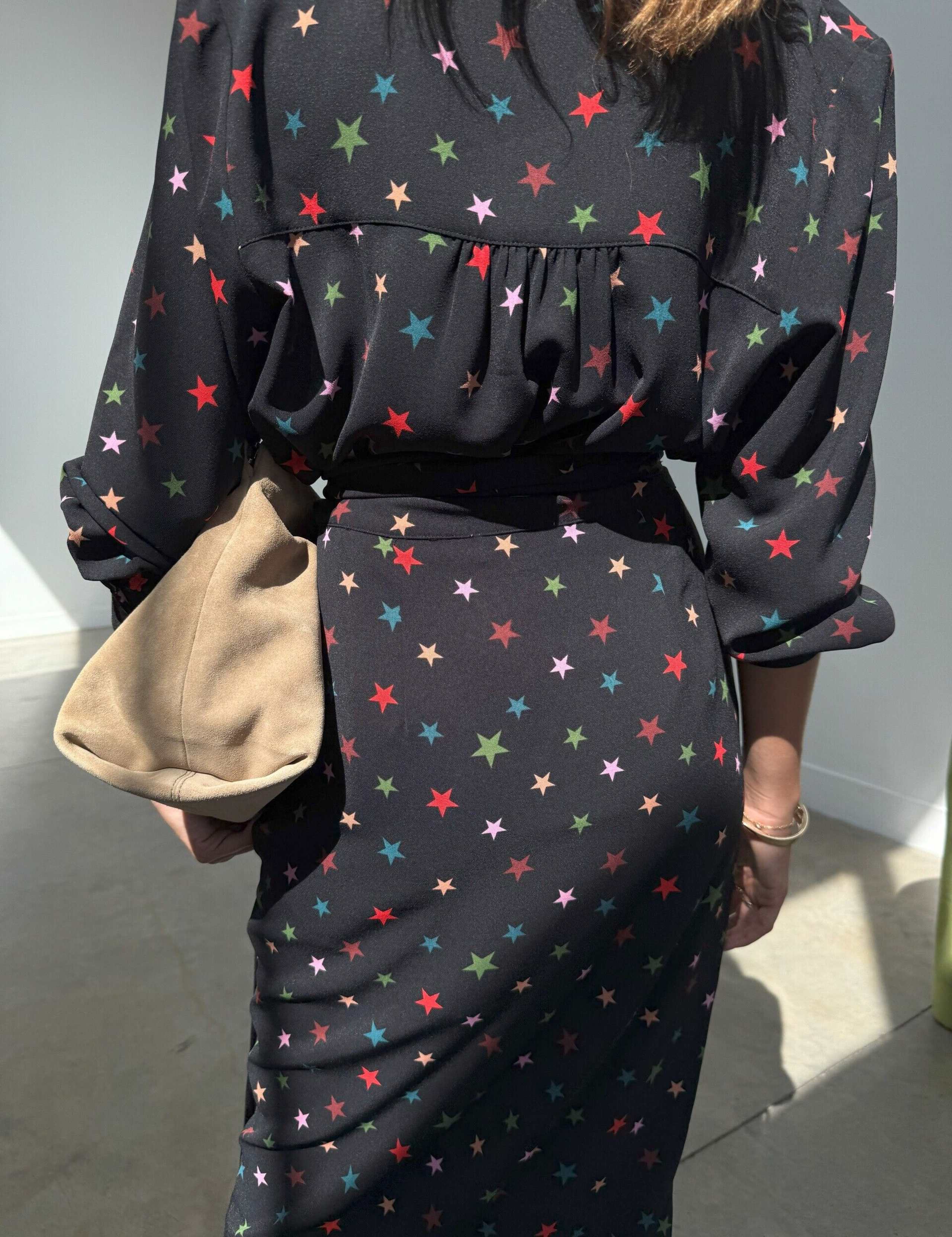 Star Print Collared Blouson Sleeve Shirt 5 of 6