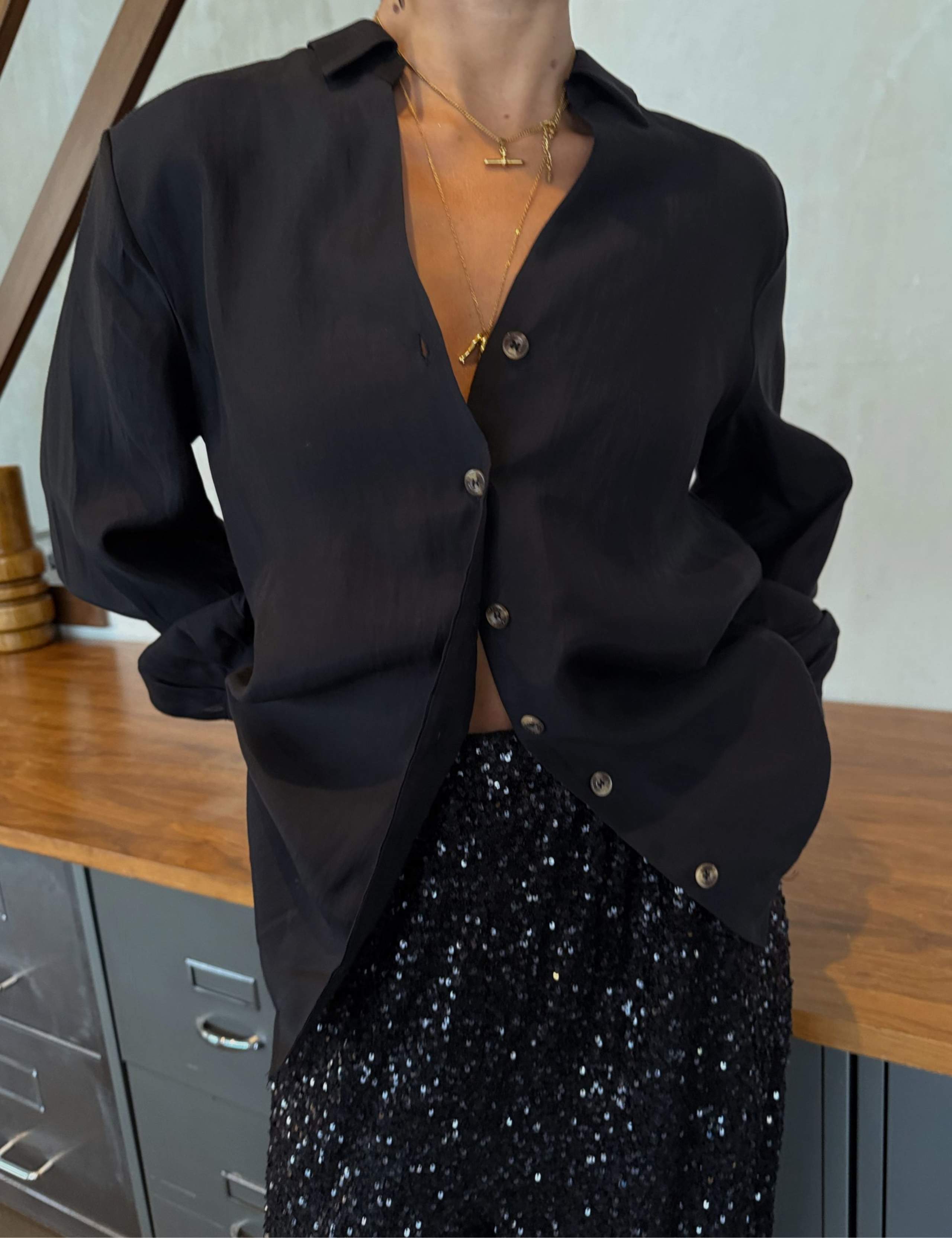 Lyocell Rich Collared Relaxed Shirt 2 of 5
