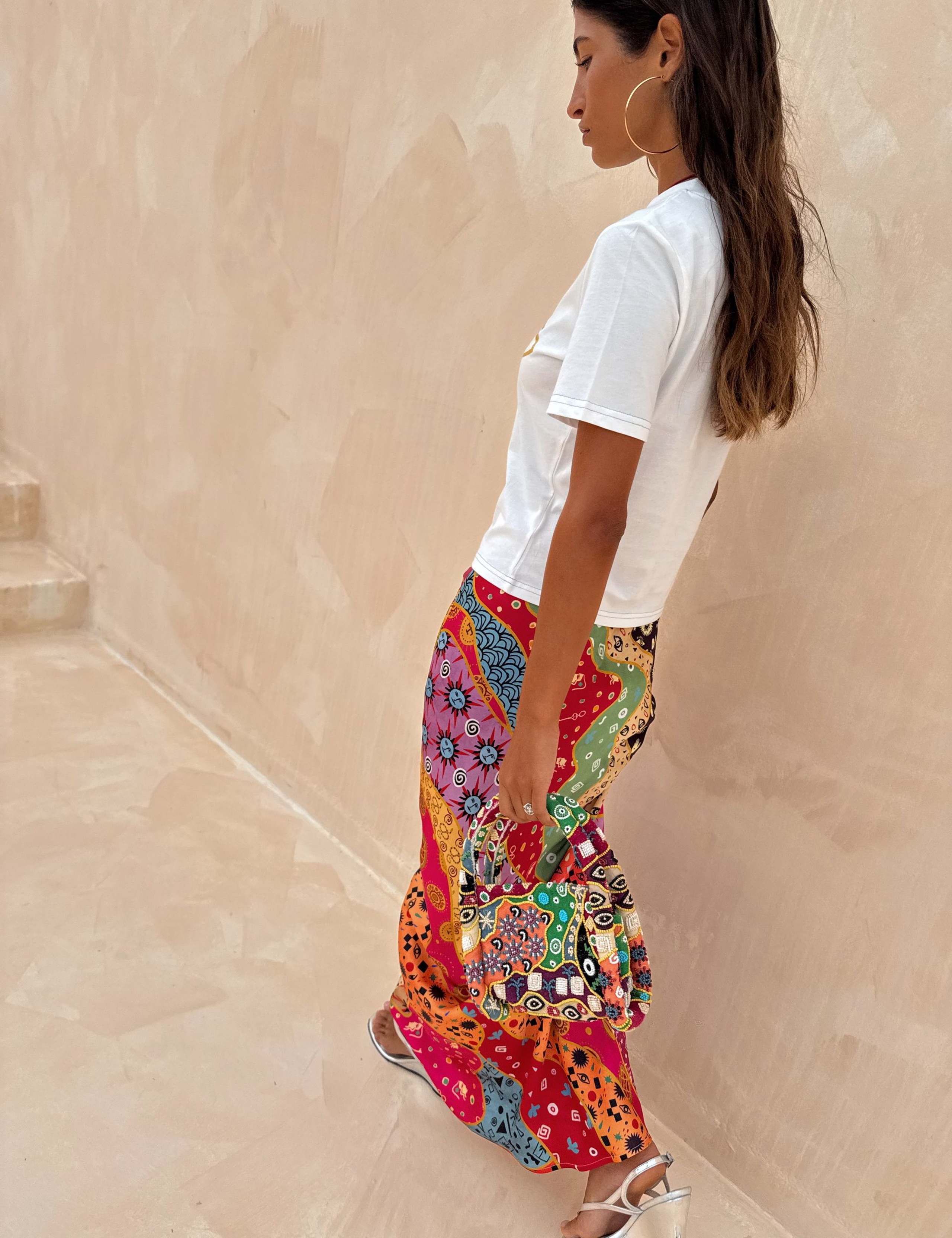 Printed Maxi Slip Skirt 2 of 4