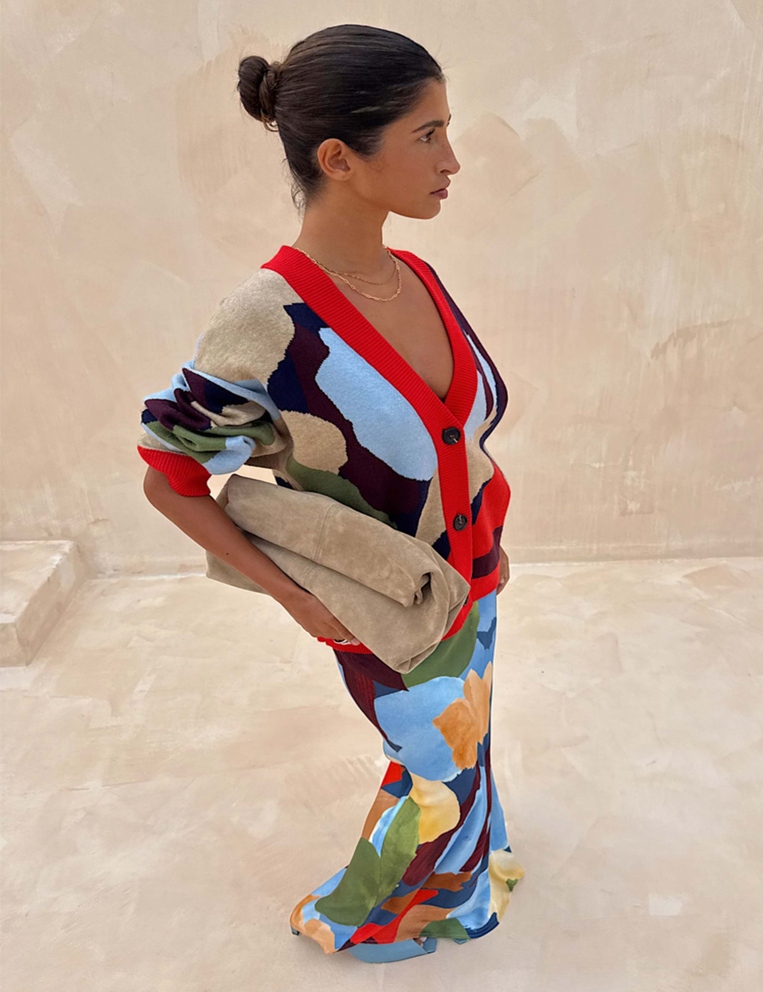 Printed Maxi Slip Skirt 2 of 6