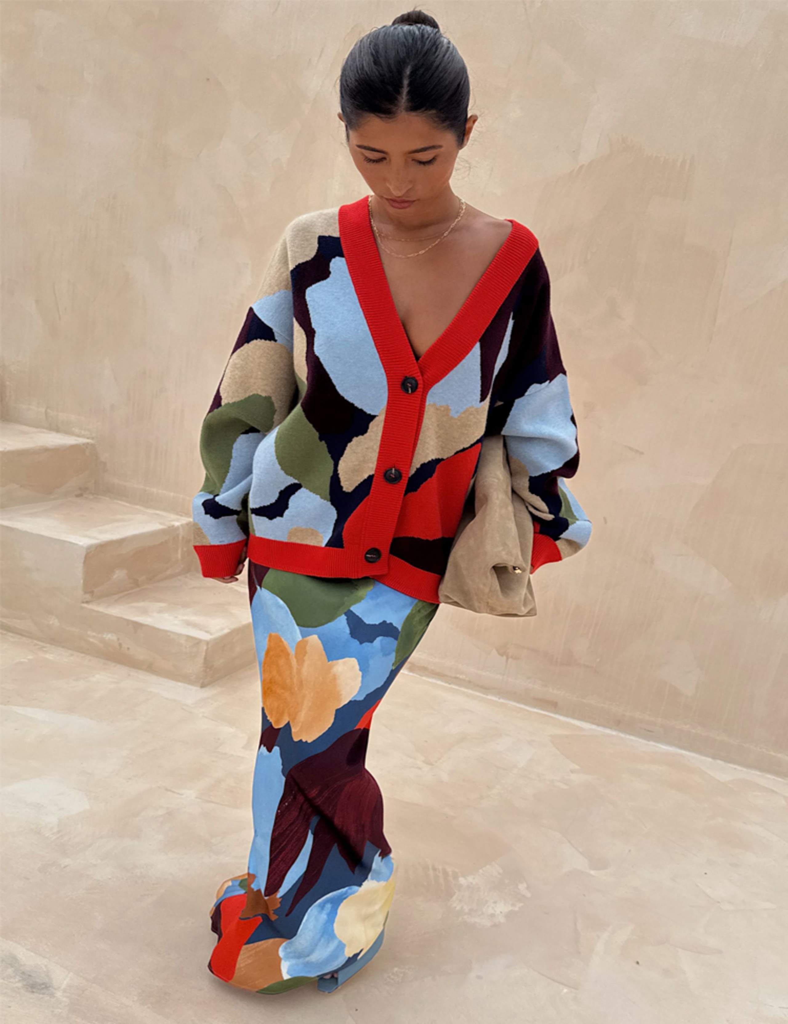 Printed Maxi Slip Skirt 5 of 6