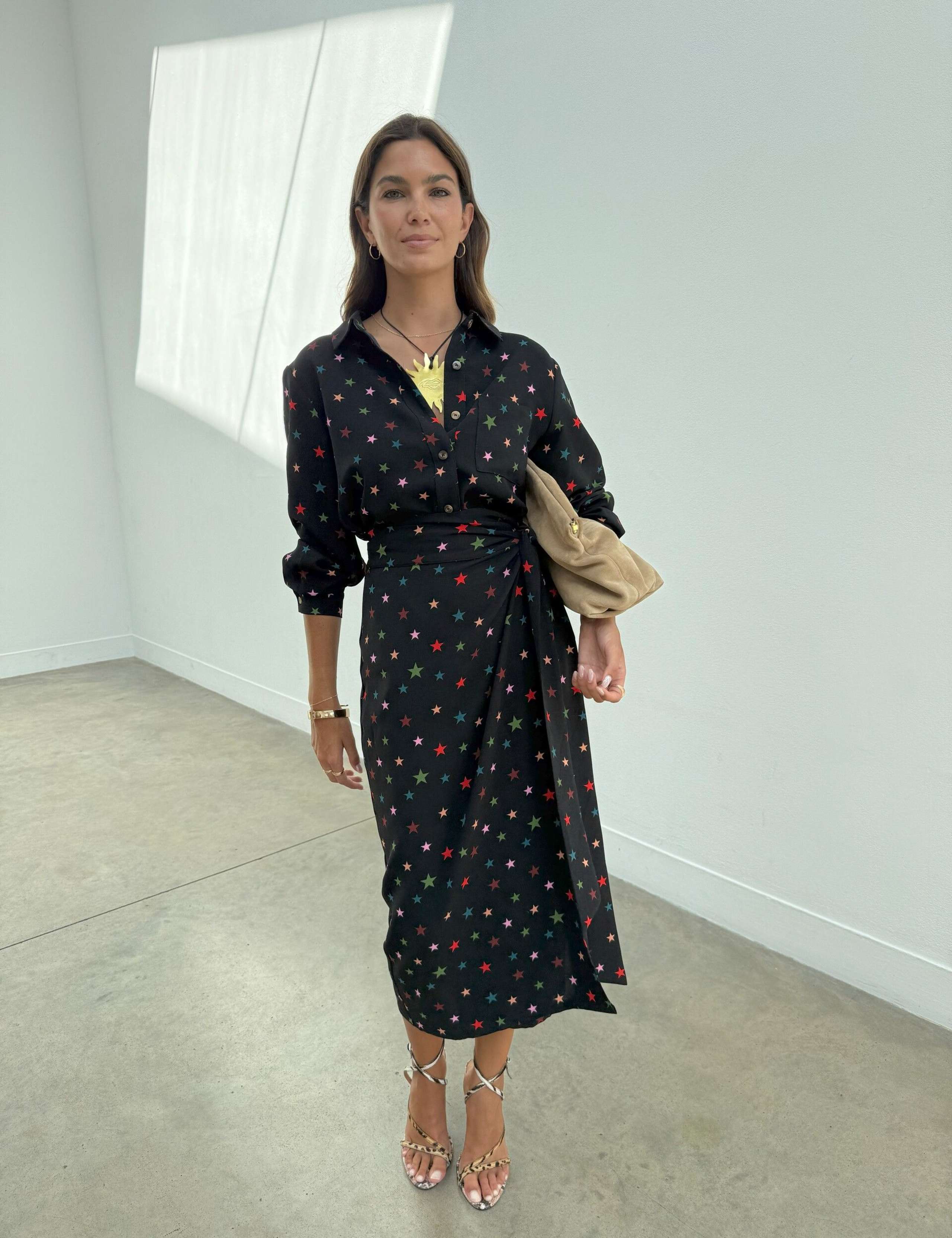 Star Print Midi Wrap Skirt 3 of 6