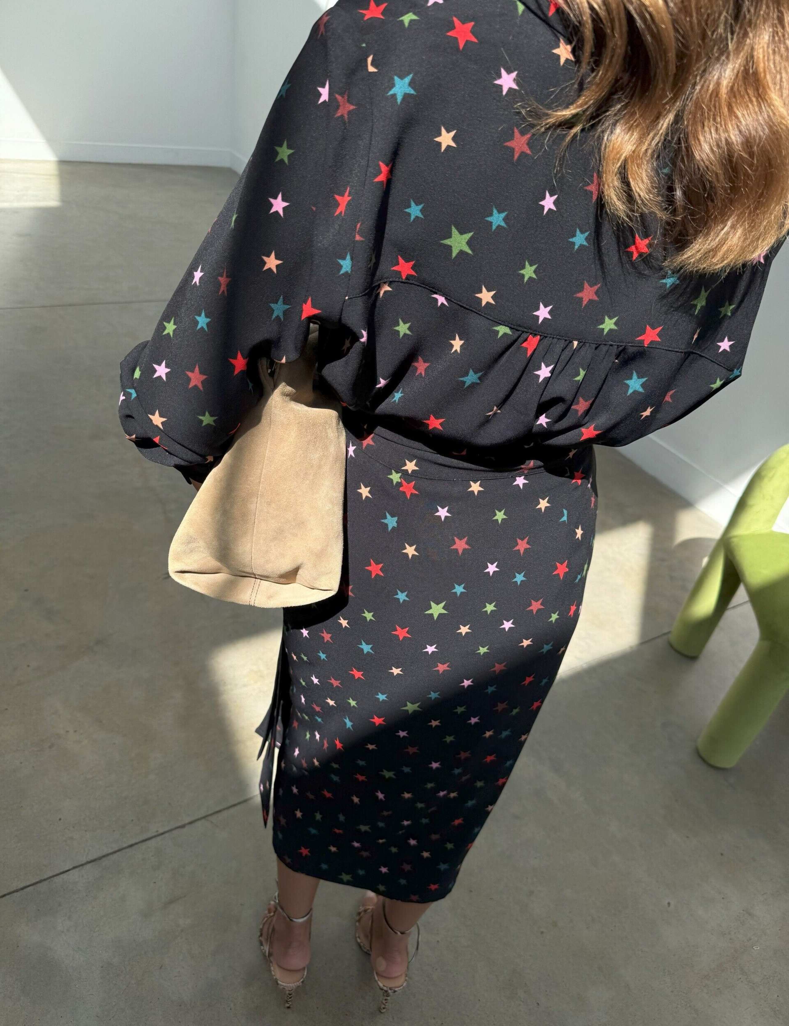 Star Print Midi Wrap Skirt 4 of 6