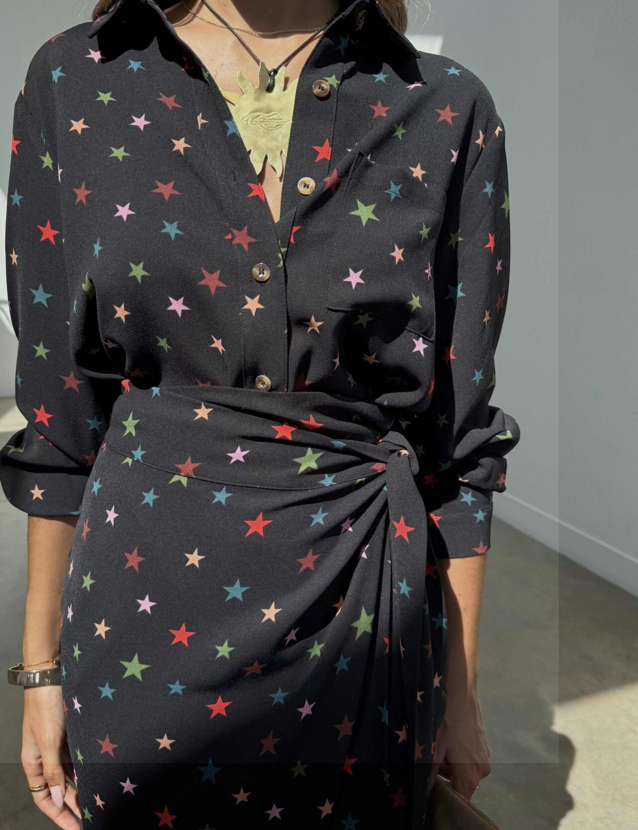 Star Print Midi Wrap Skirt 5 of 6