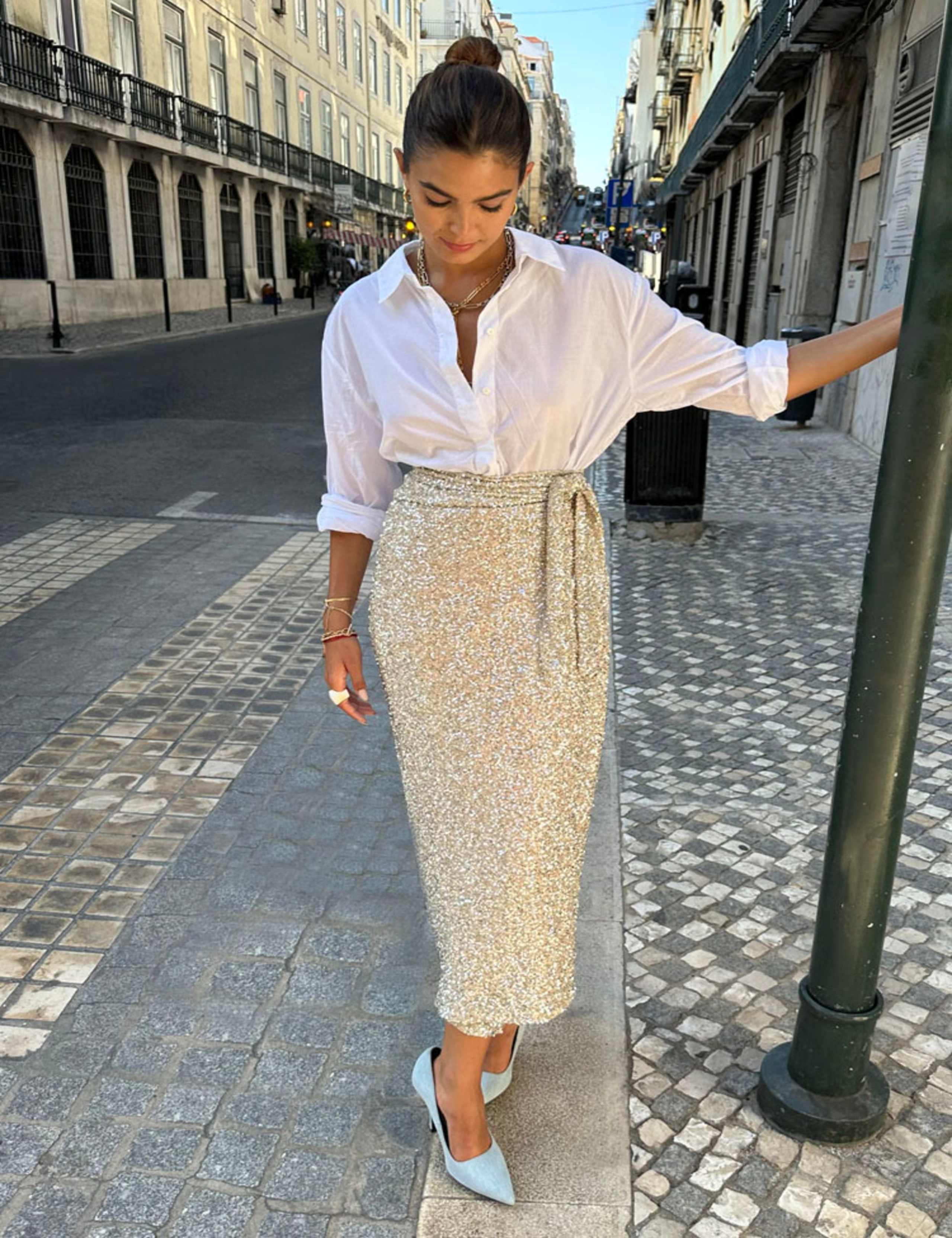 Sequin Midaxi Wrap Skirt 1 of 5
