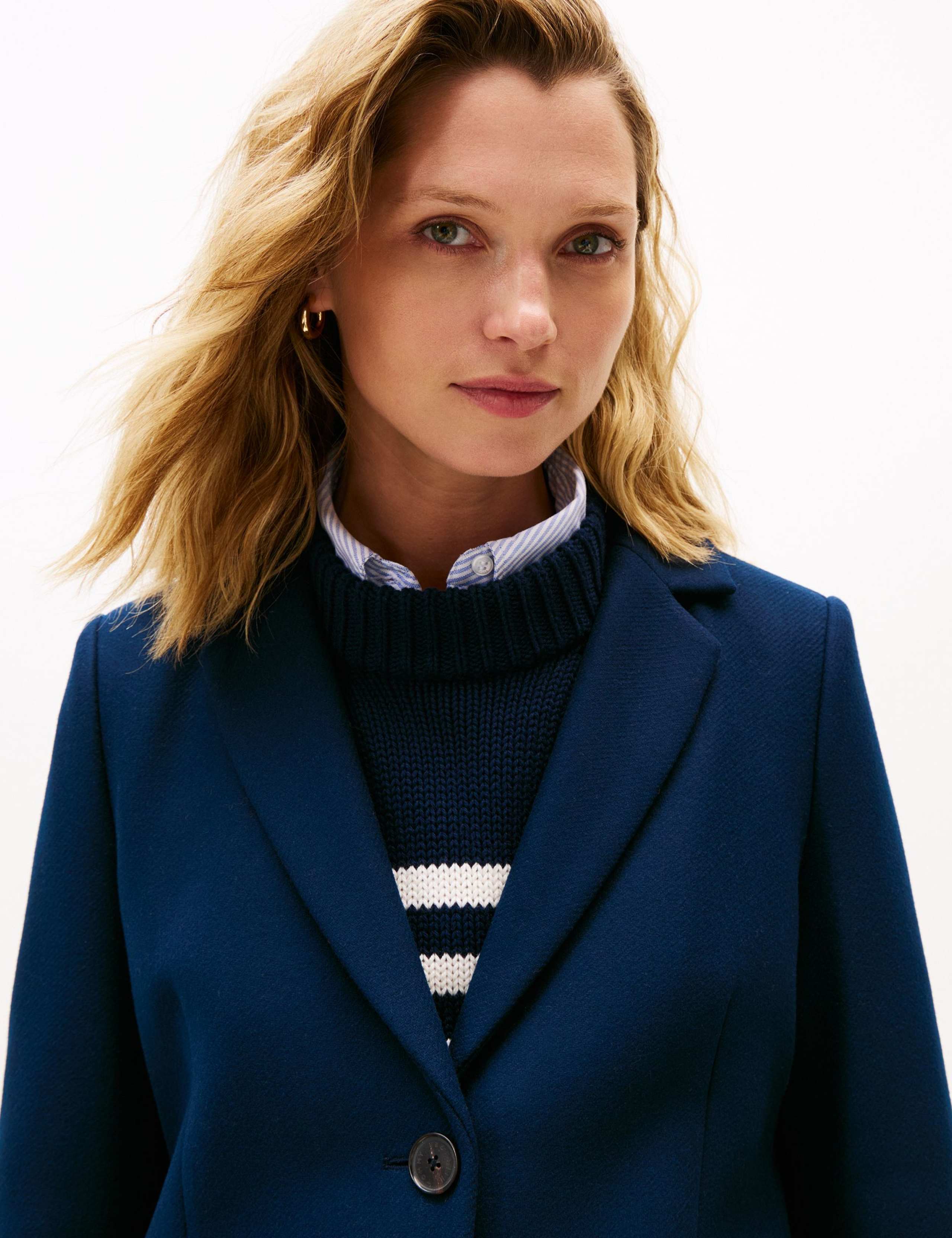 Wool Rich Single Breasted Collared Coat 4 of 5
