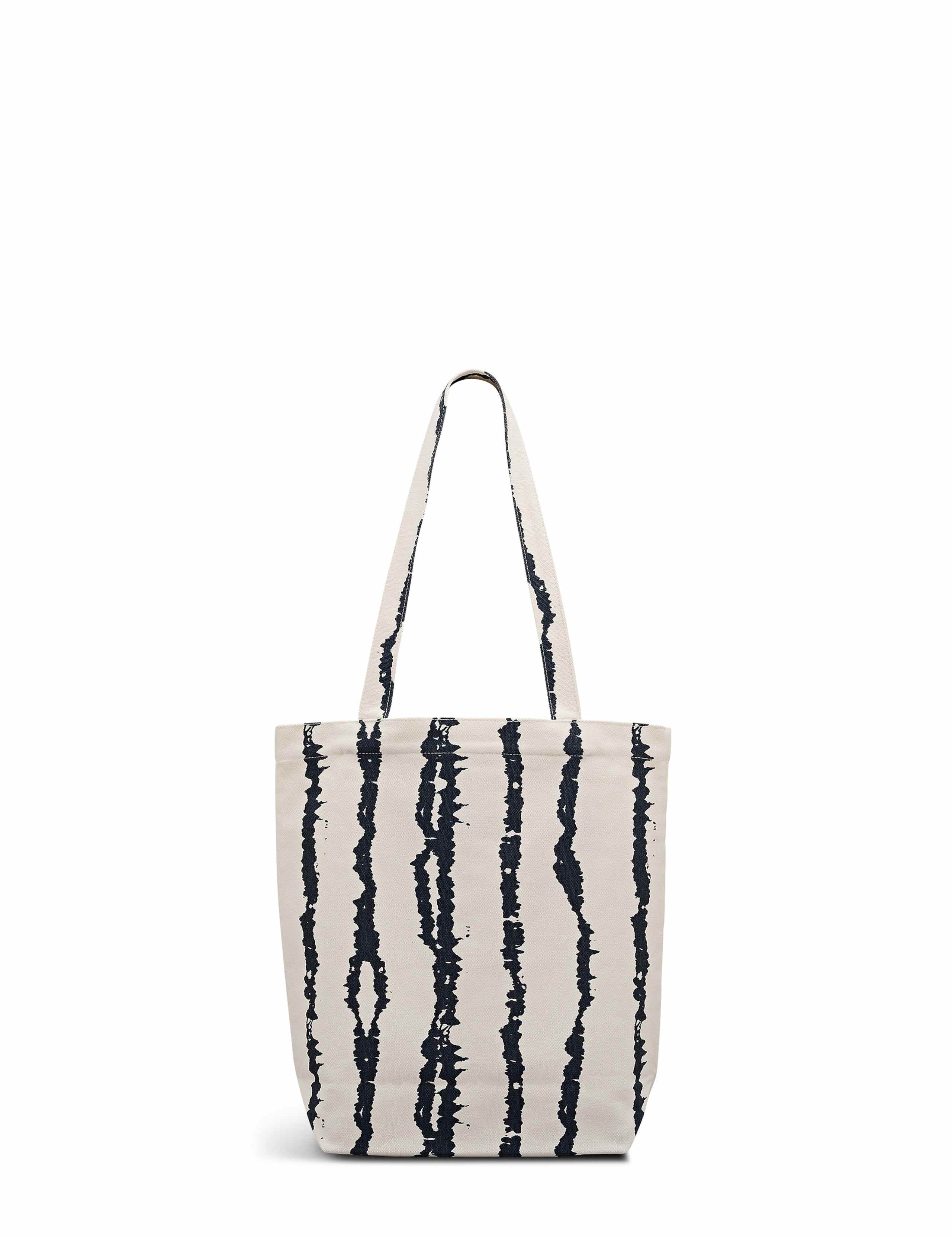 Pure Cotton Canvas Striped Medium Tote Bag 3 of 3