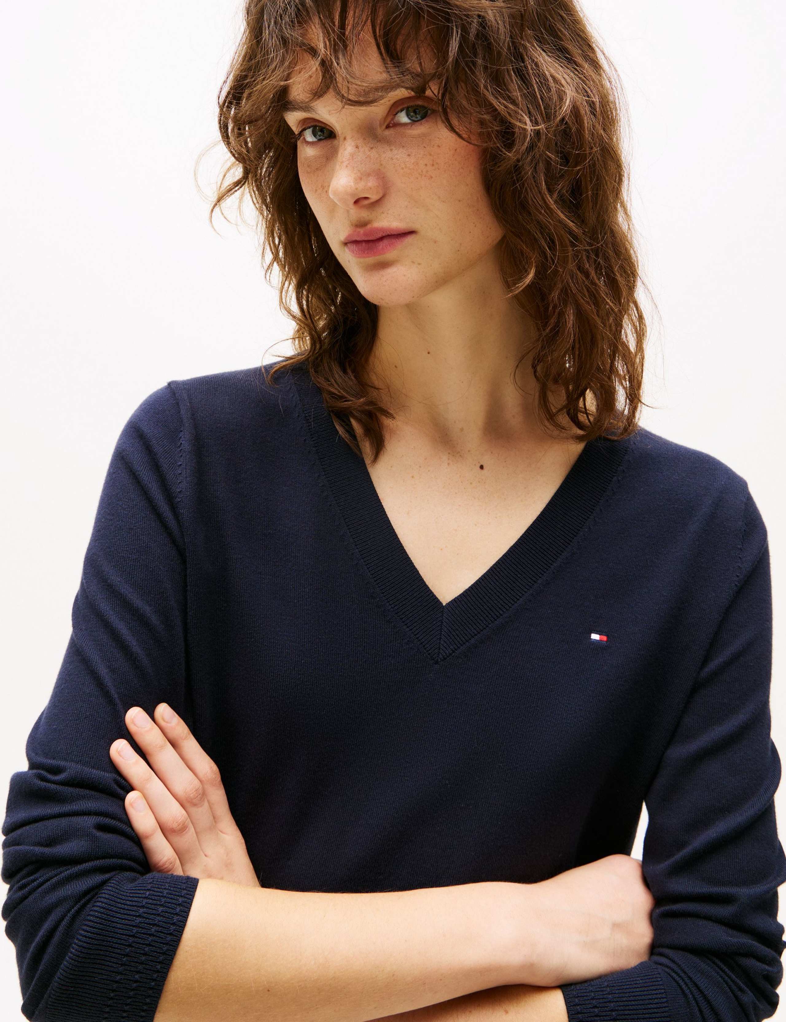 Cotton Rich V-Neck Jumper 4 of 5
