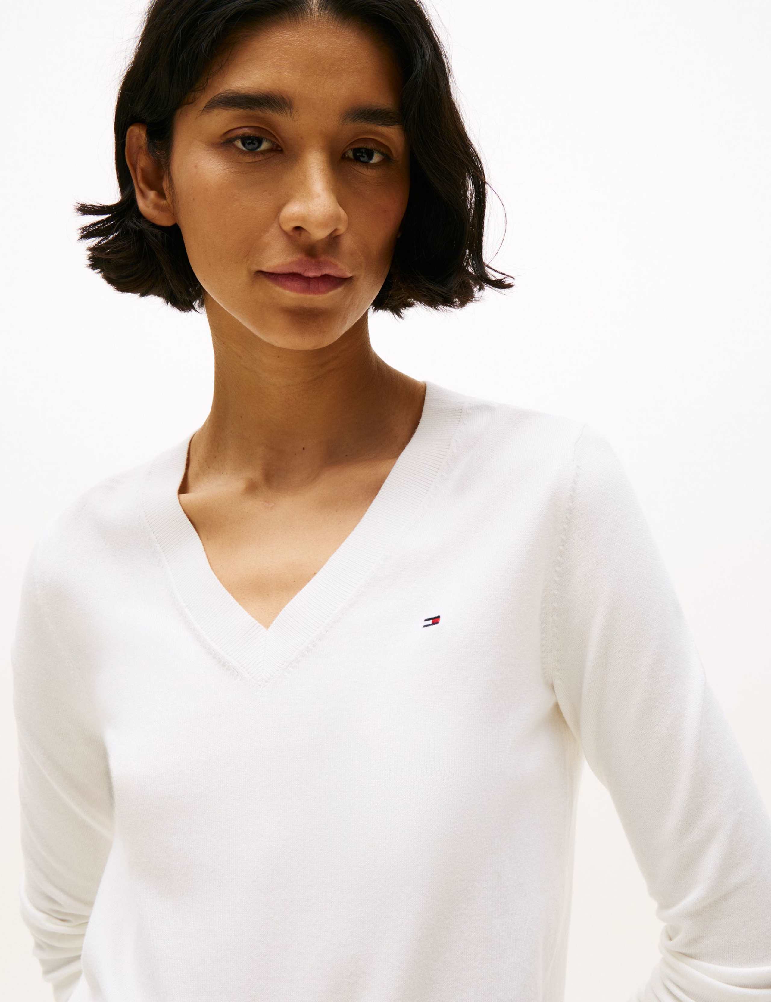 Cotton Rich V-Neck Jumper 3 of 5