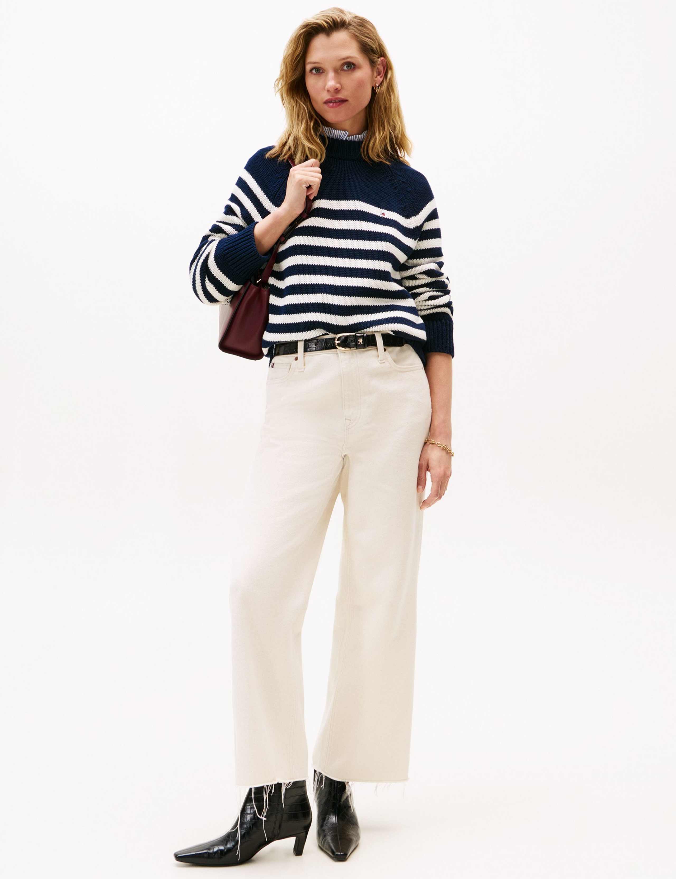 Pure Cotton Striped Jumper 3 of 5
