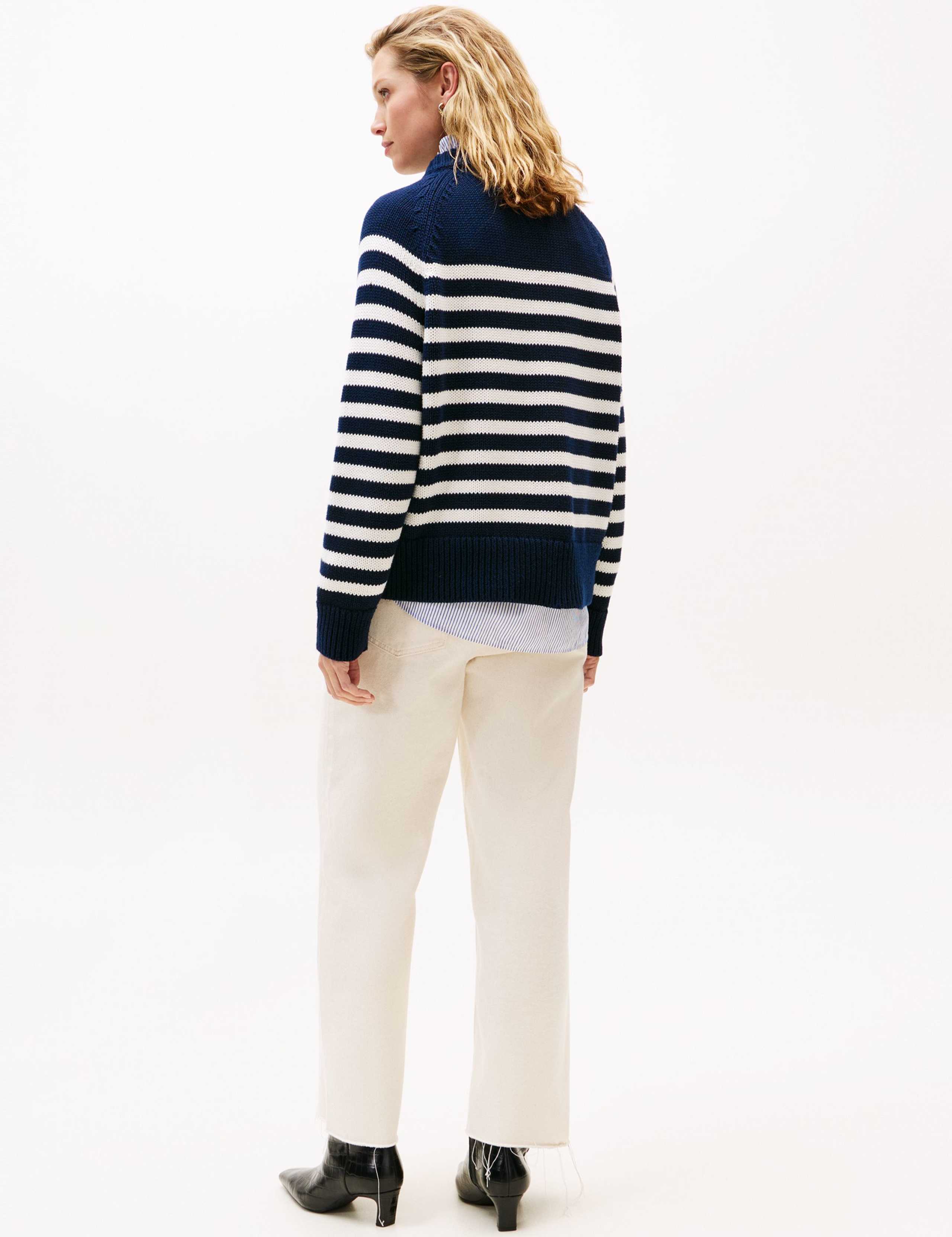 Pure Cotton Striped Jumper 4 of 5