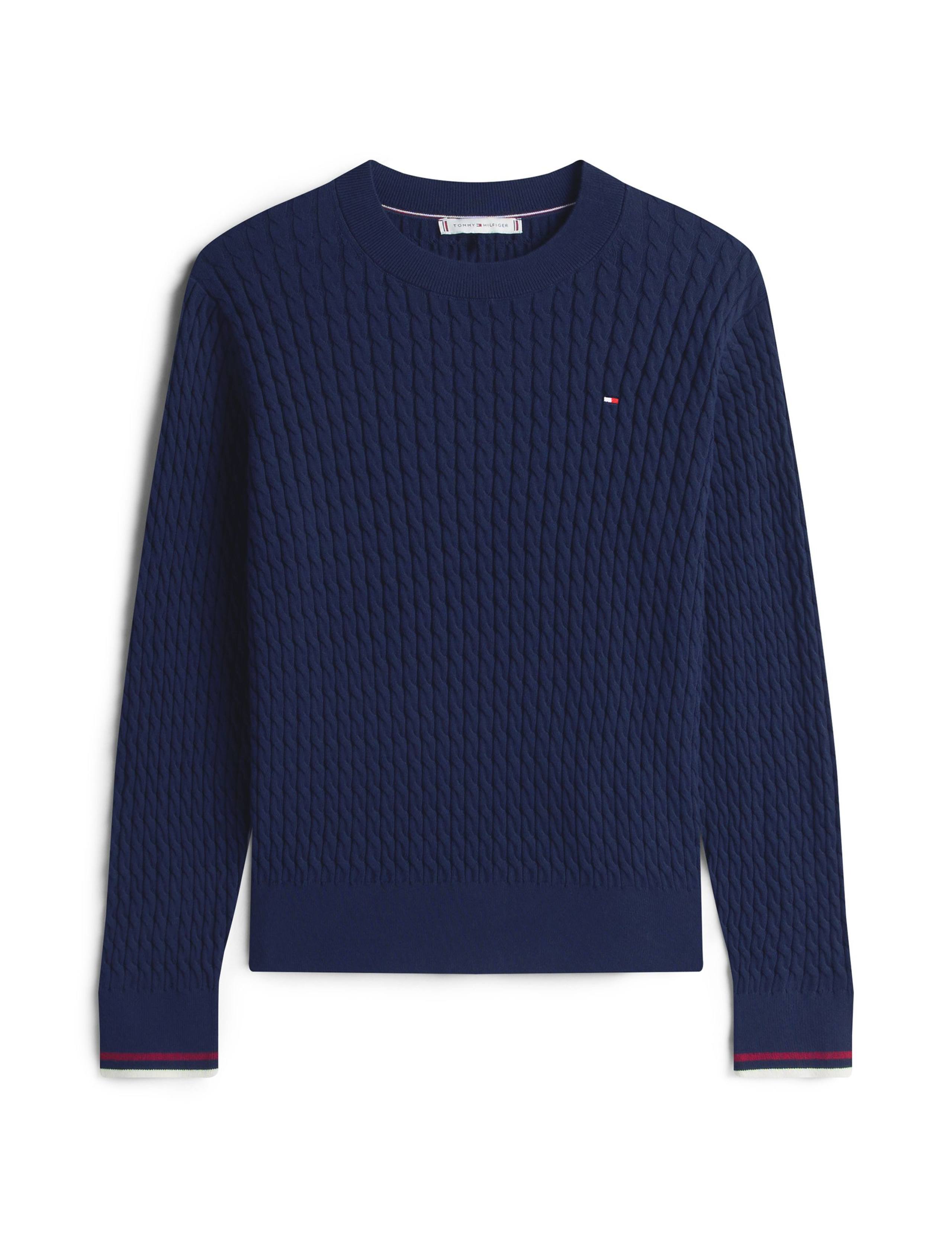 Pure Cotton Cable Knit Crew Neck Jumper 2 of 5