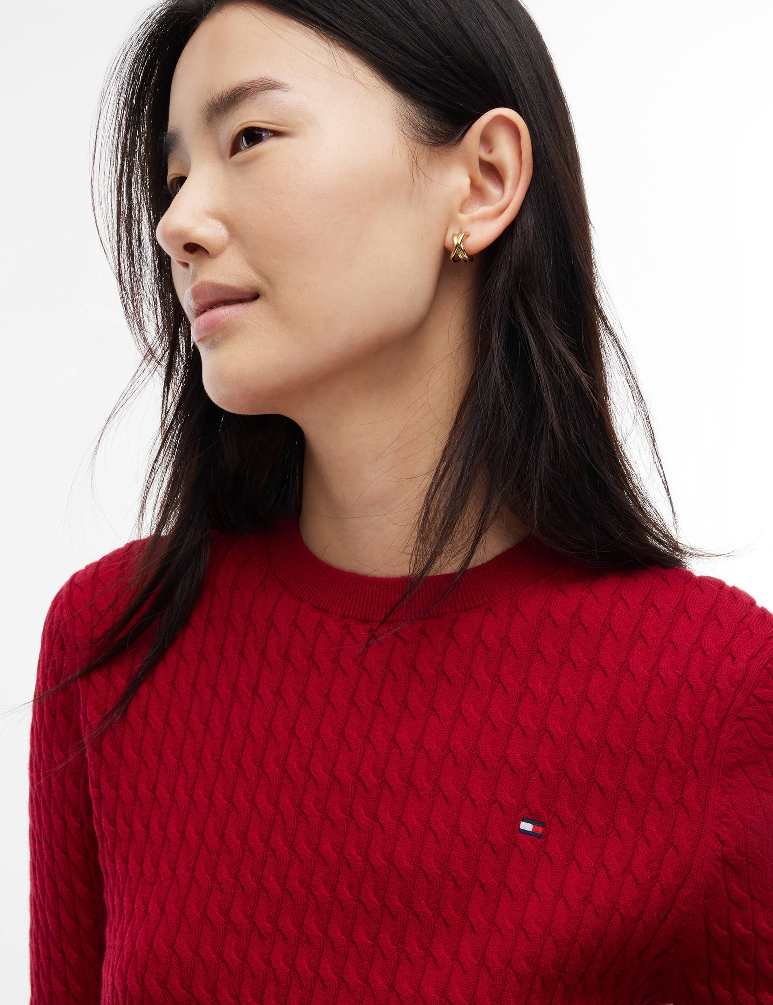 Pure Cotton Cable Knit Crew Neck Jumper 5 of 5