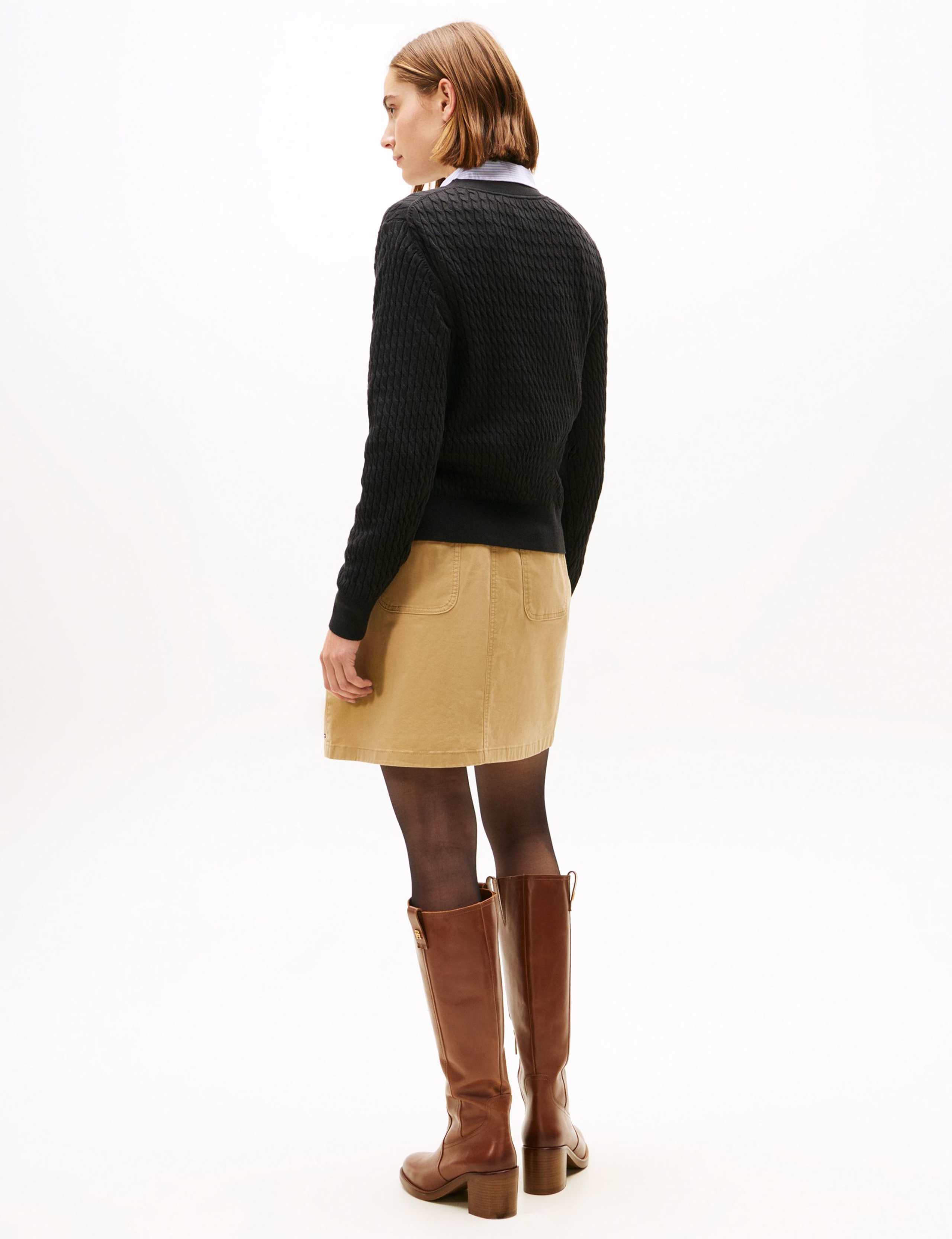 Pure Cotton Cable Knit Crew Neck Jumper 5 of 5