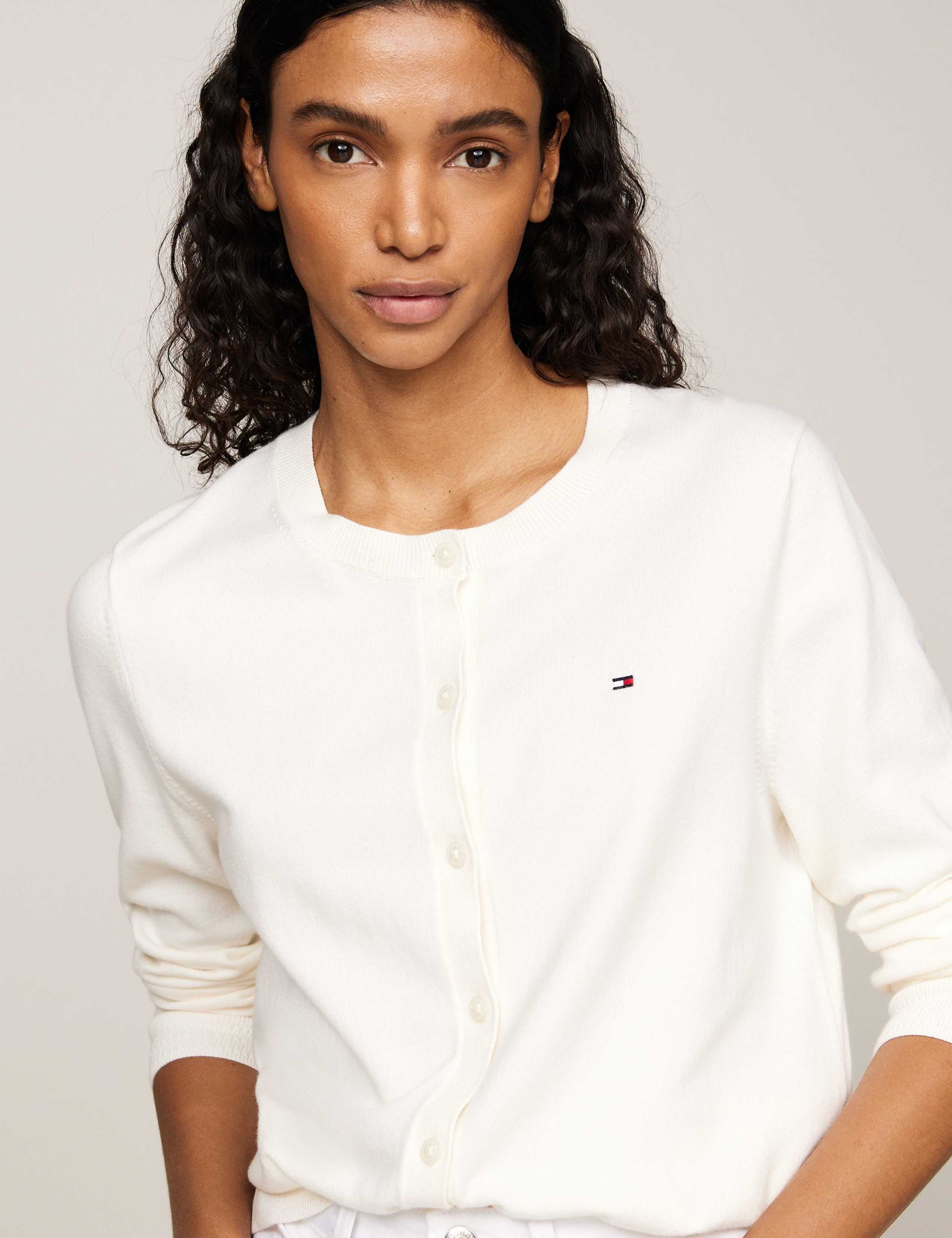 Cotton Rich Crew Neck Cardigan 5 of 5