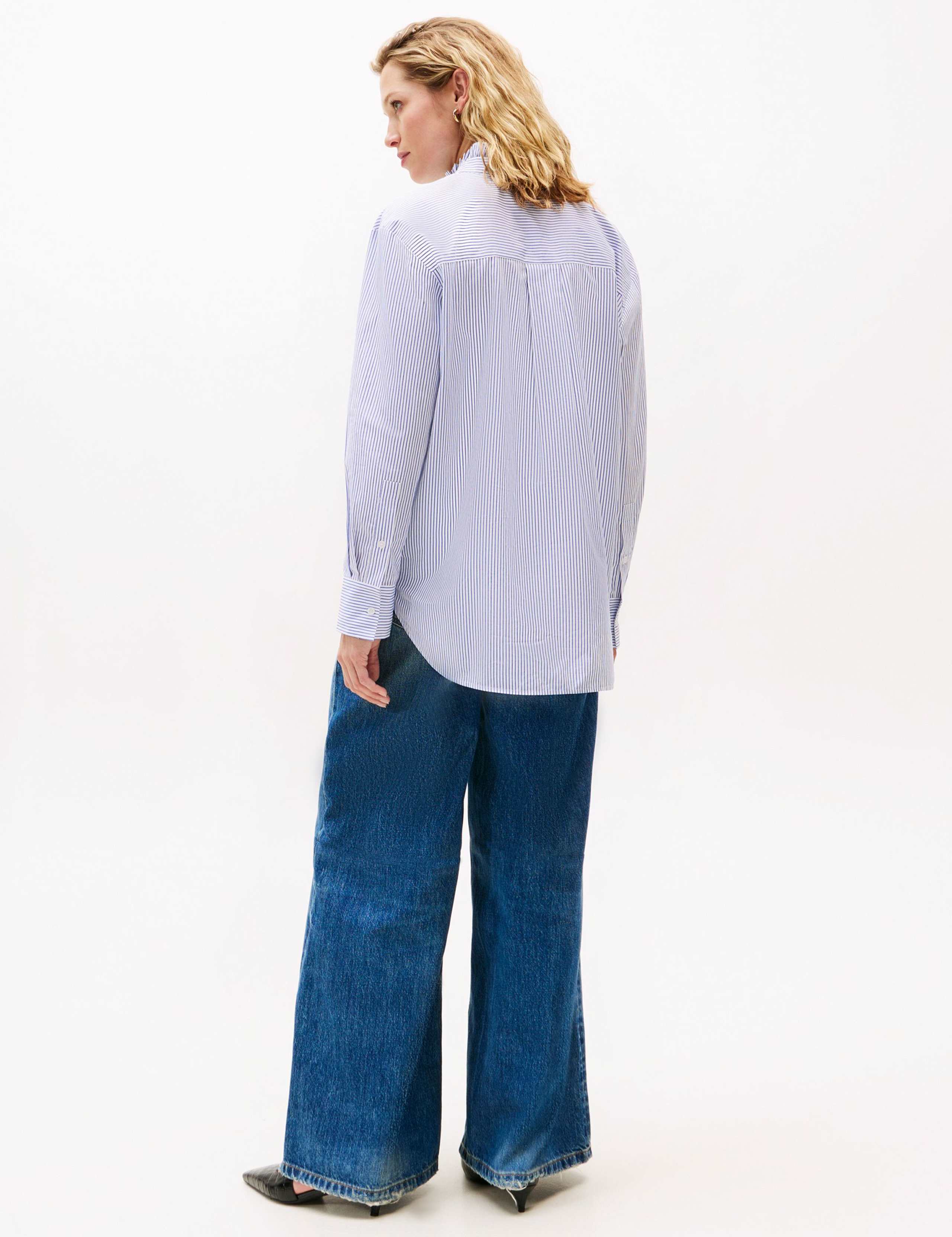 Pure Cotton Striped Ruffle Shirt 4 of 5