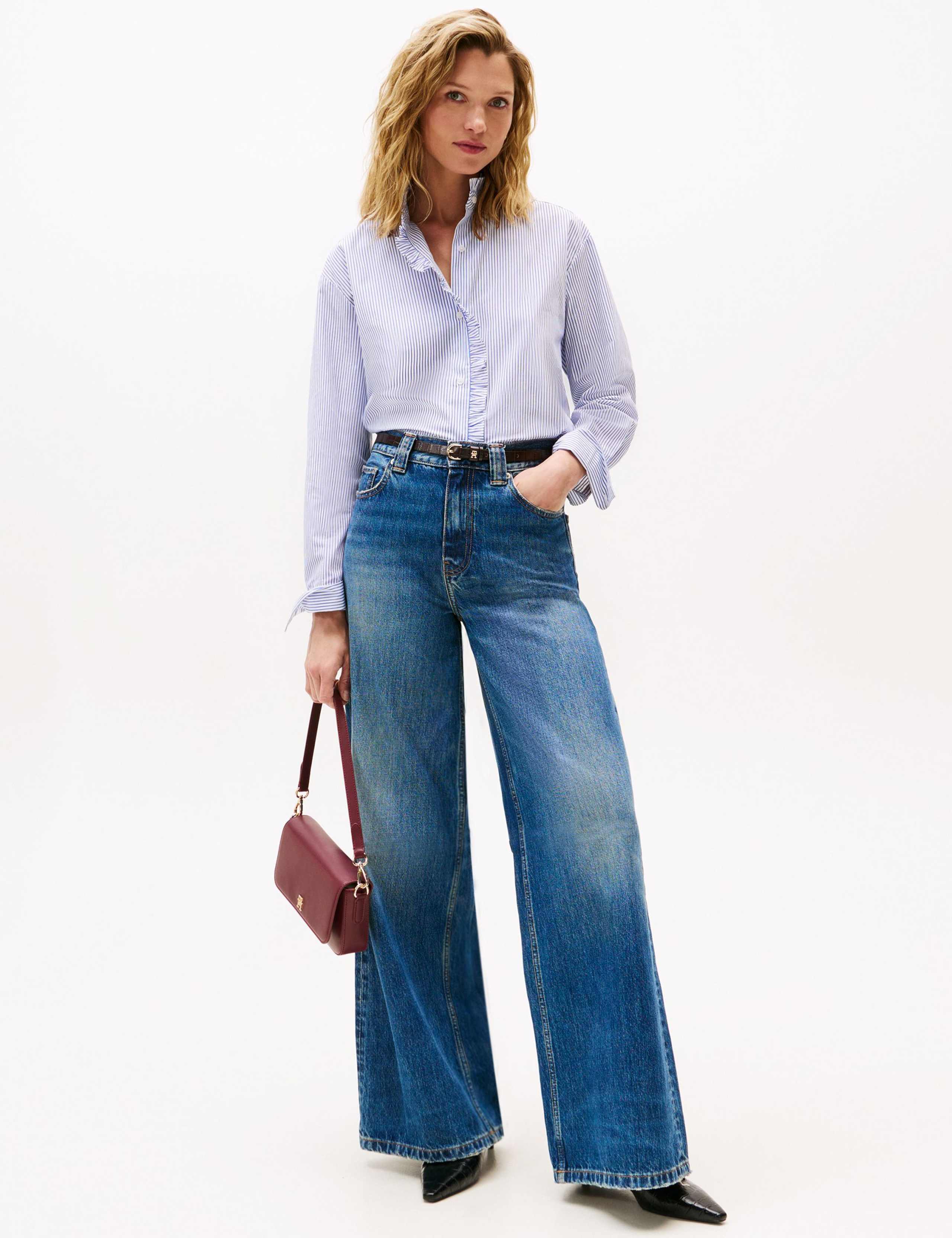 Pure Cotton Striped Ruffle Shirt 5 of 5