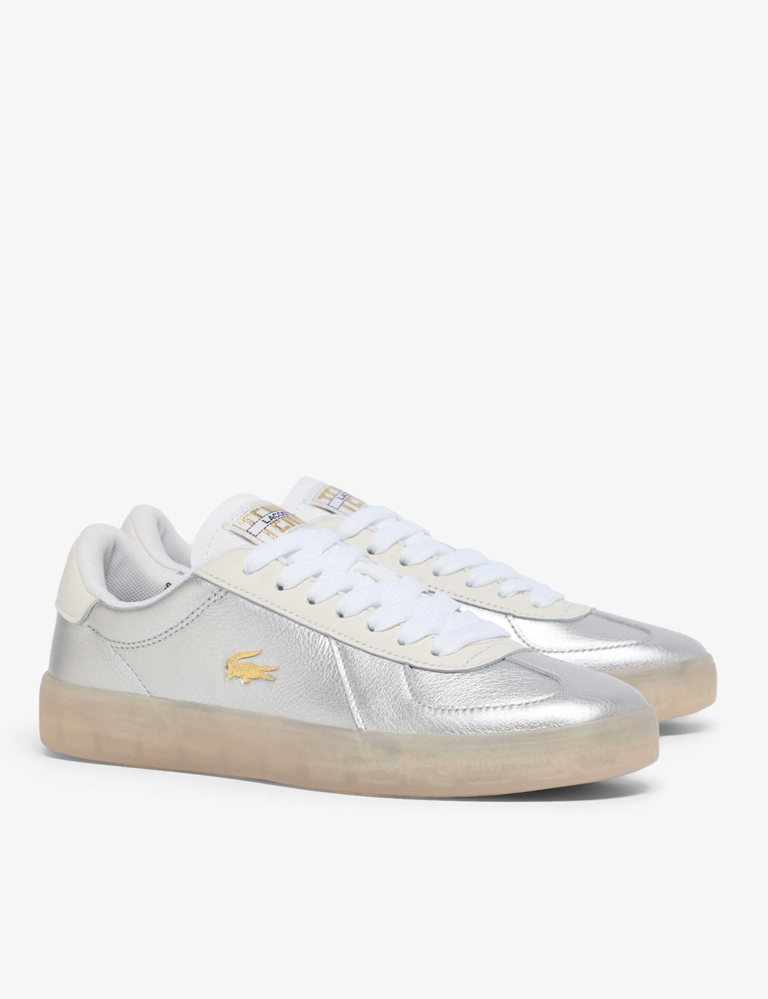 Baseshot Pro Leather Metallic Trainers 2 of 8