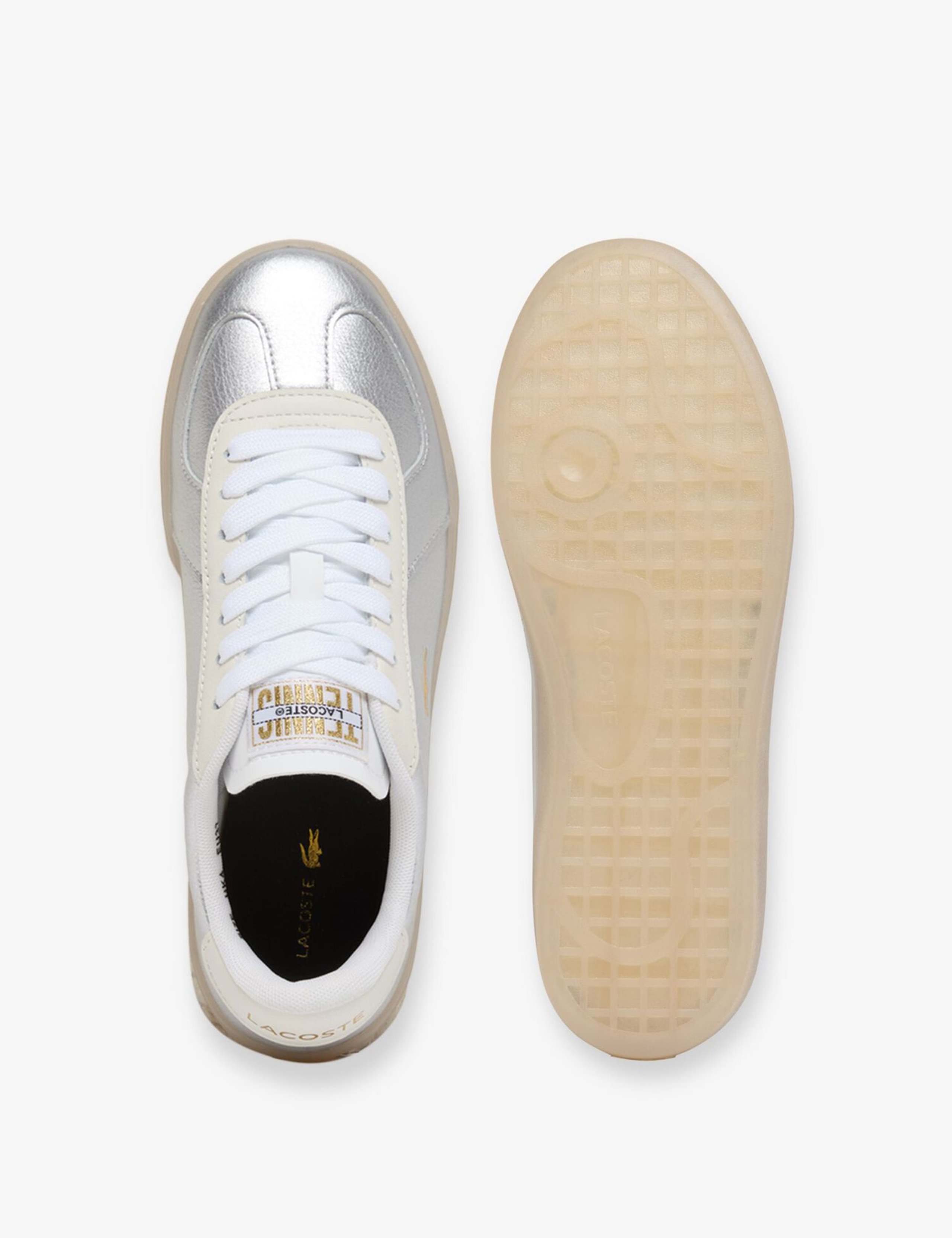 Baseshot Pro Leather Metallic Trainers 3 of 8