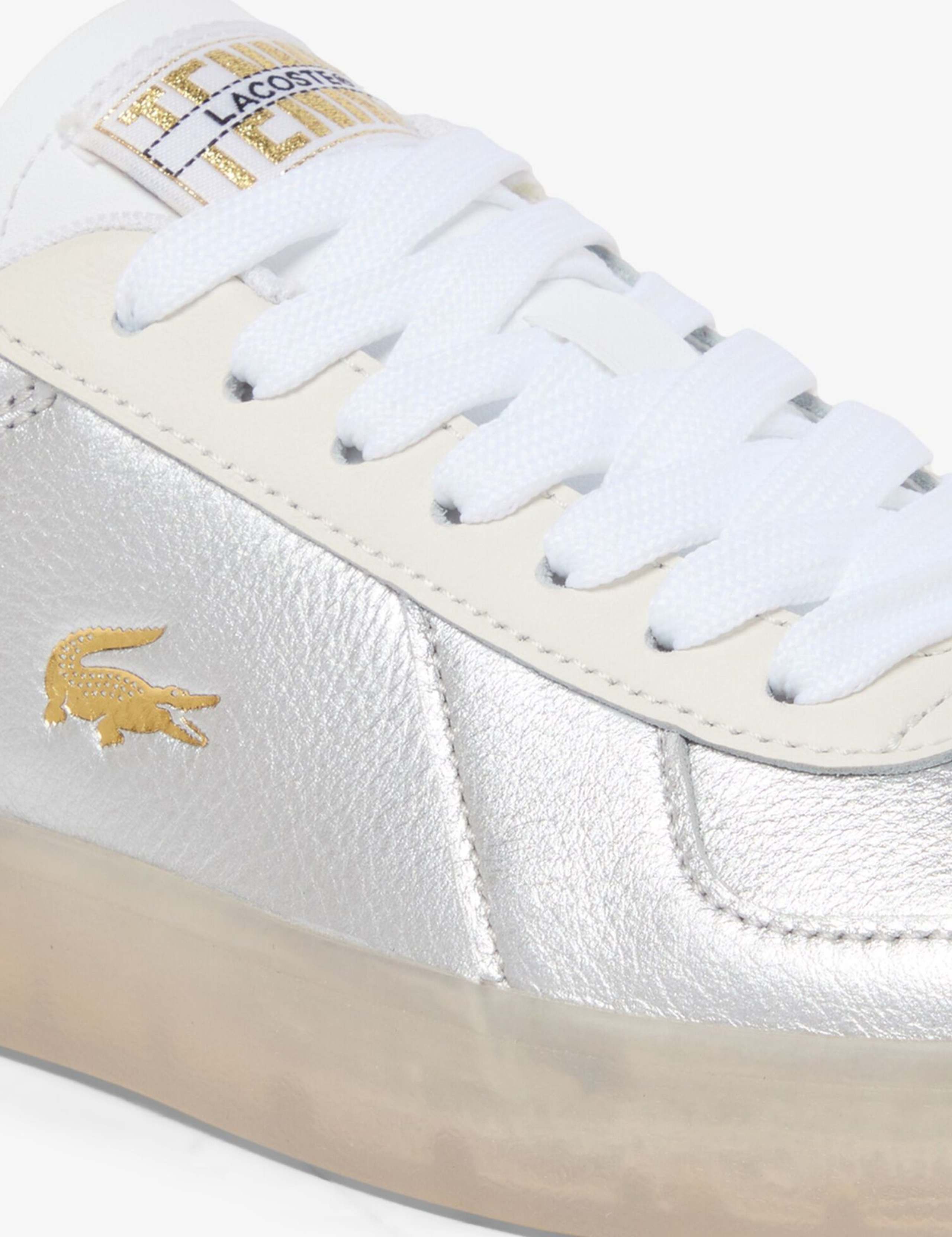 Baseshot Pro Leather Metallic Trainers 7 of 8