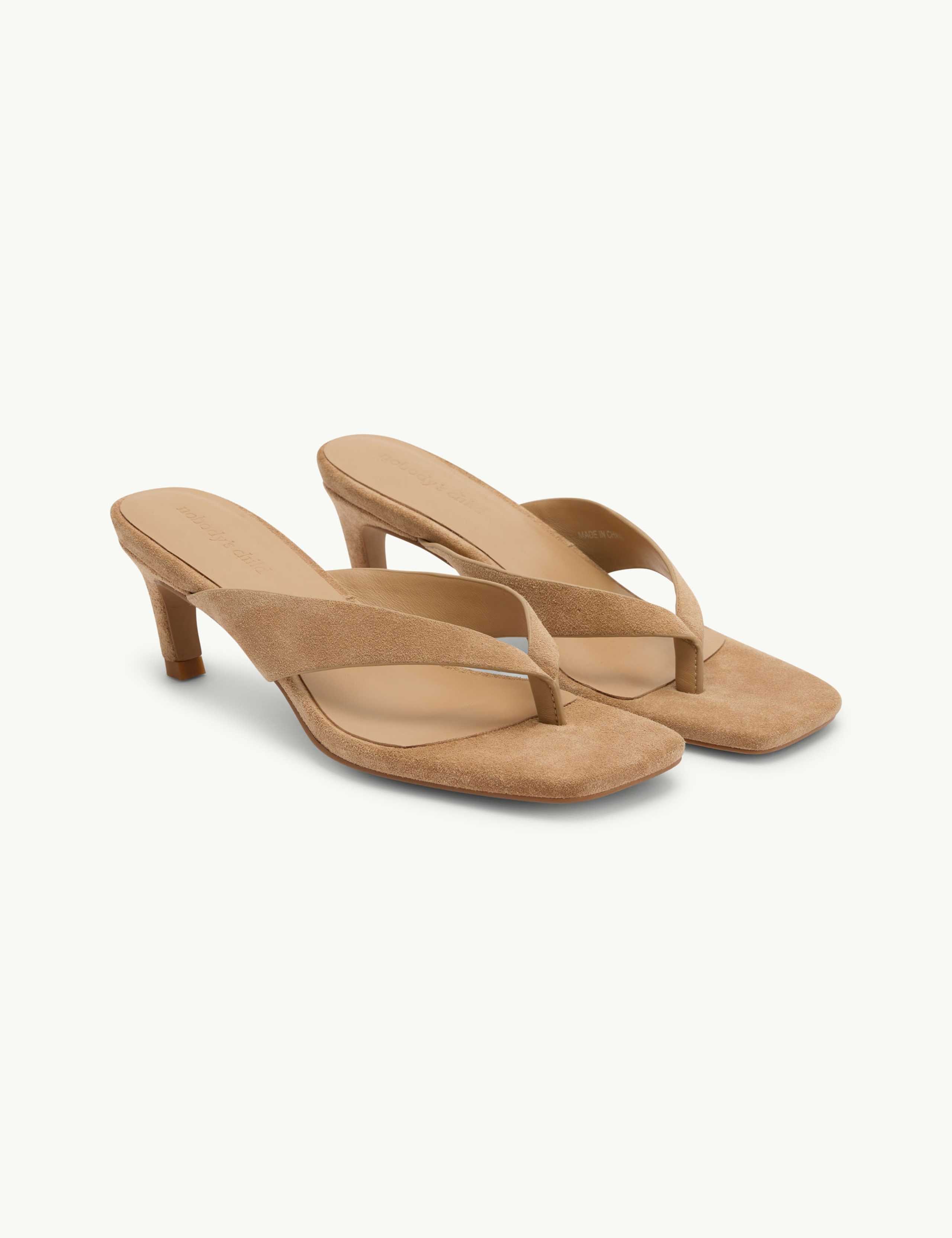 Suede Flip Flop Heeled Sandals 2 of 4