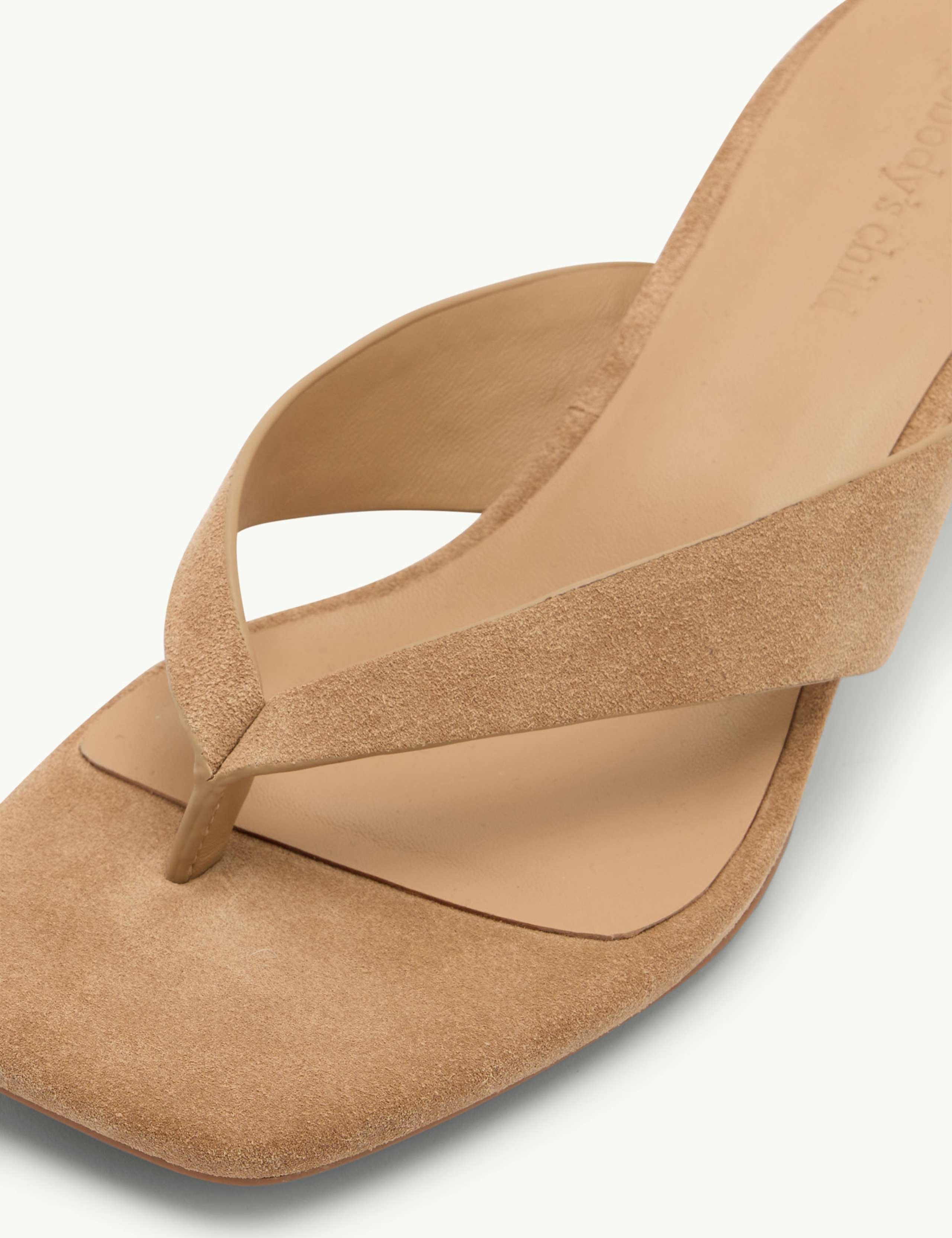 Suede Flip Flop Heeled Sandals 3 of 4