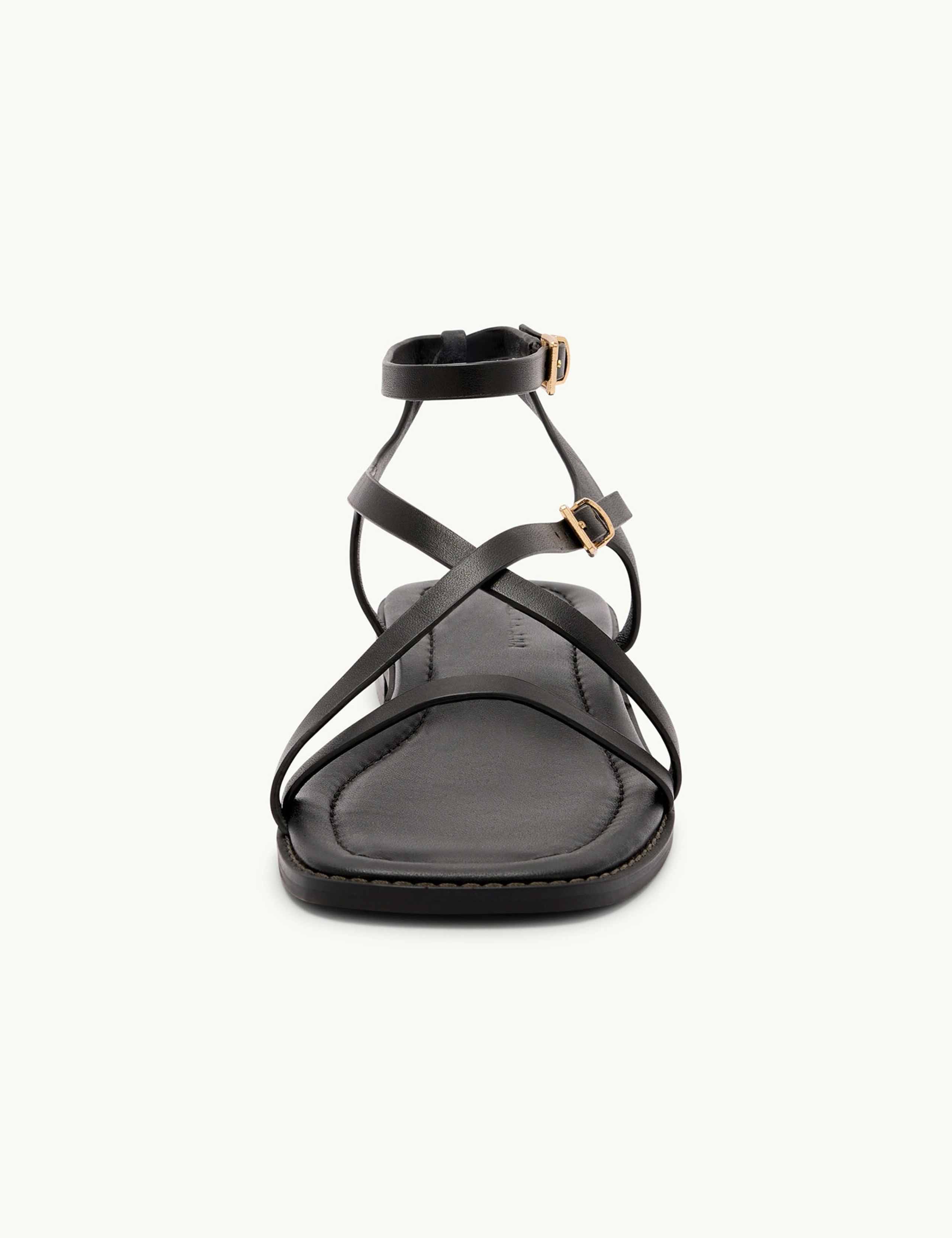 Leather Square Toe Strappy Sandals 4 of 4