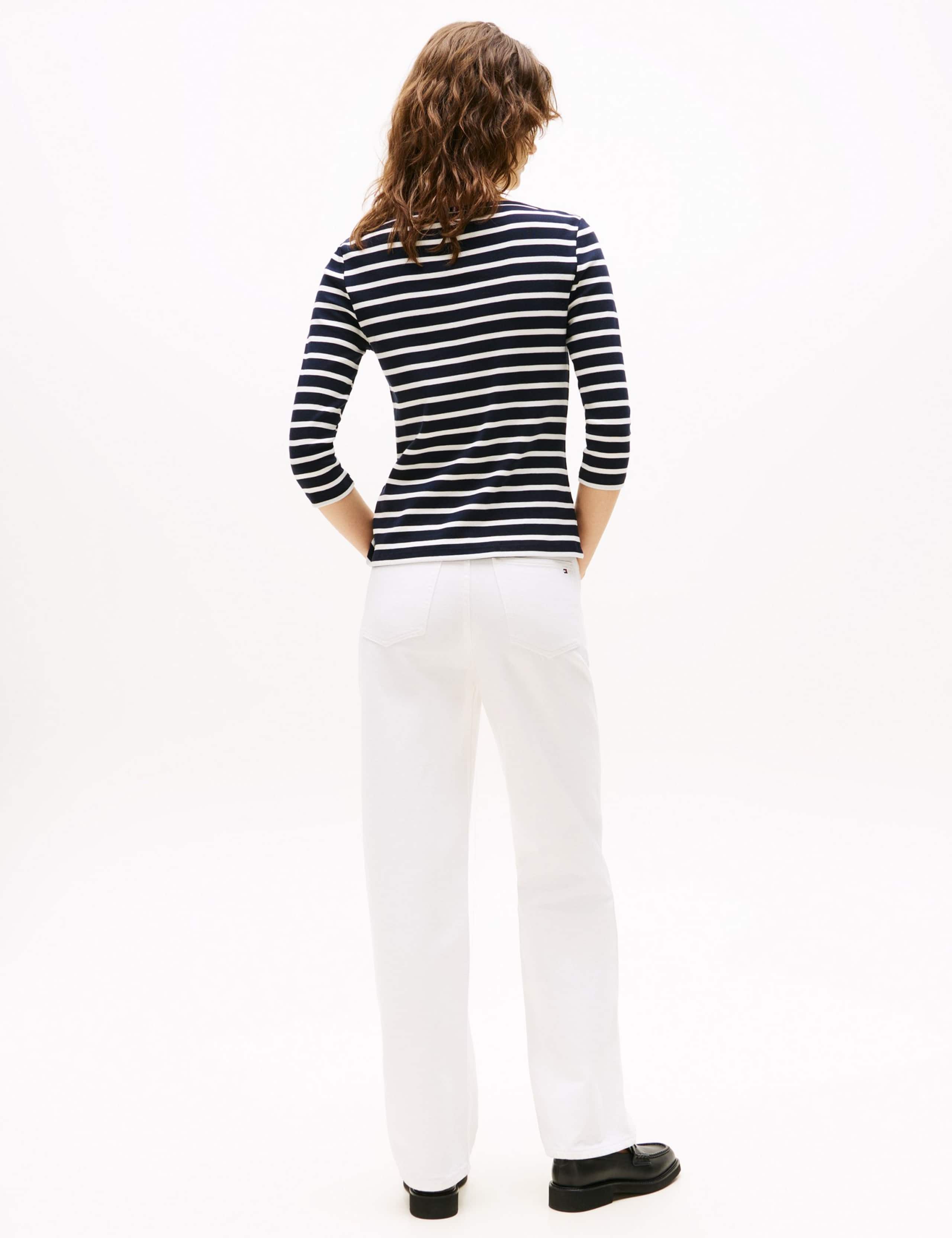 Cody Pure Cotton Striped Slash Neck Top 4 of 5